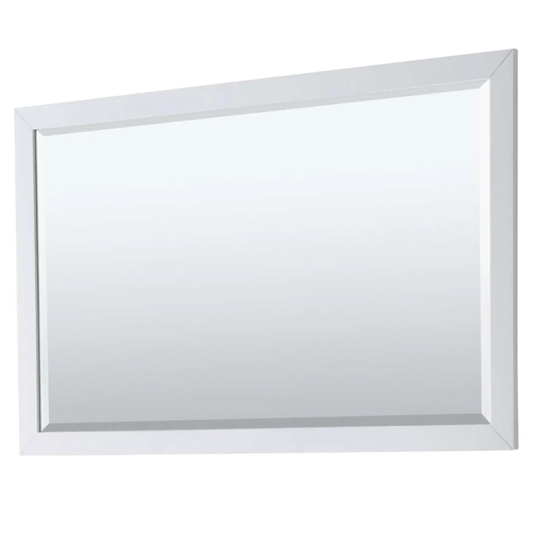 60" Strada Single Bathroom Vanity in White with Matte Black Trim & 58" Mirror by Wyndham