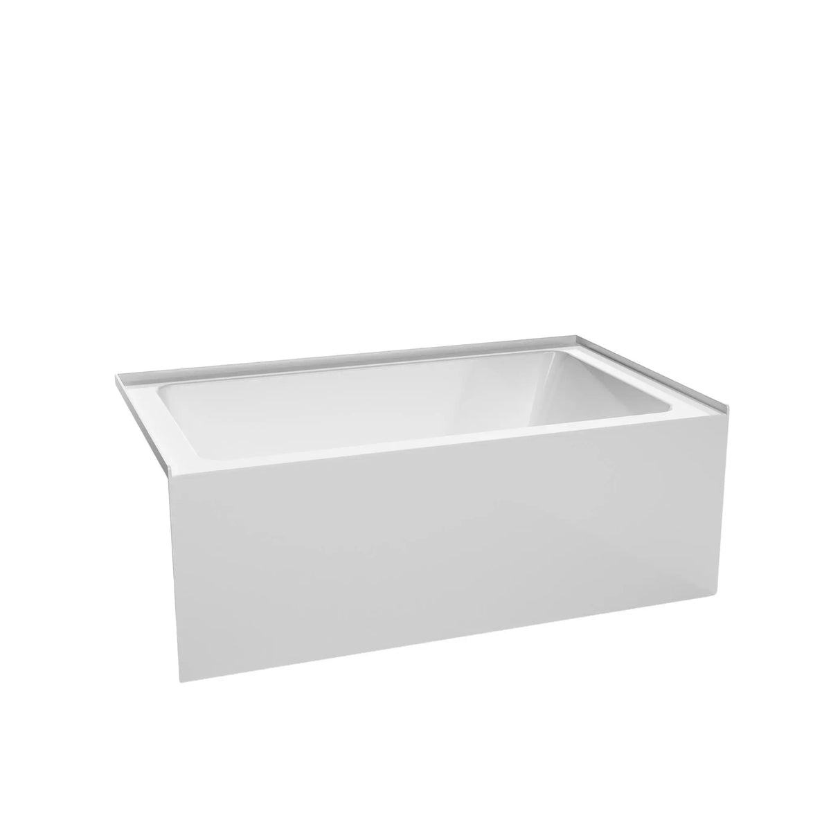 60" White Alcove Bathtub with Left-Hand Drain and Overflow Trim in Matte Black - Grayley by Wyndham (WCBTS16036LMBTRIM) 1