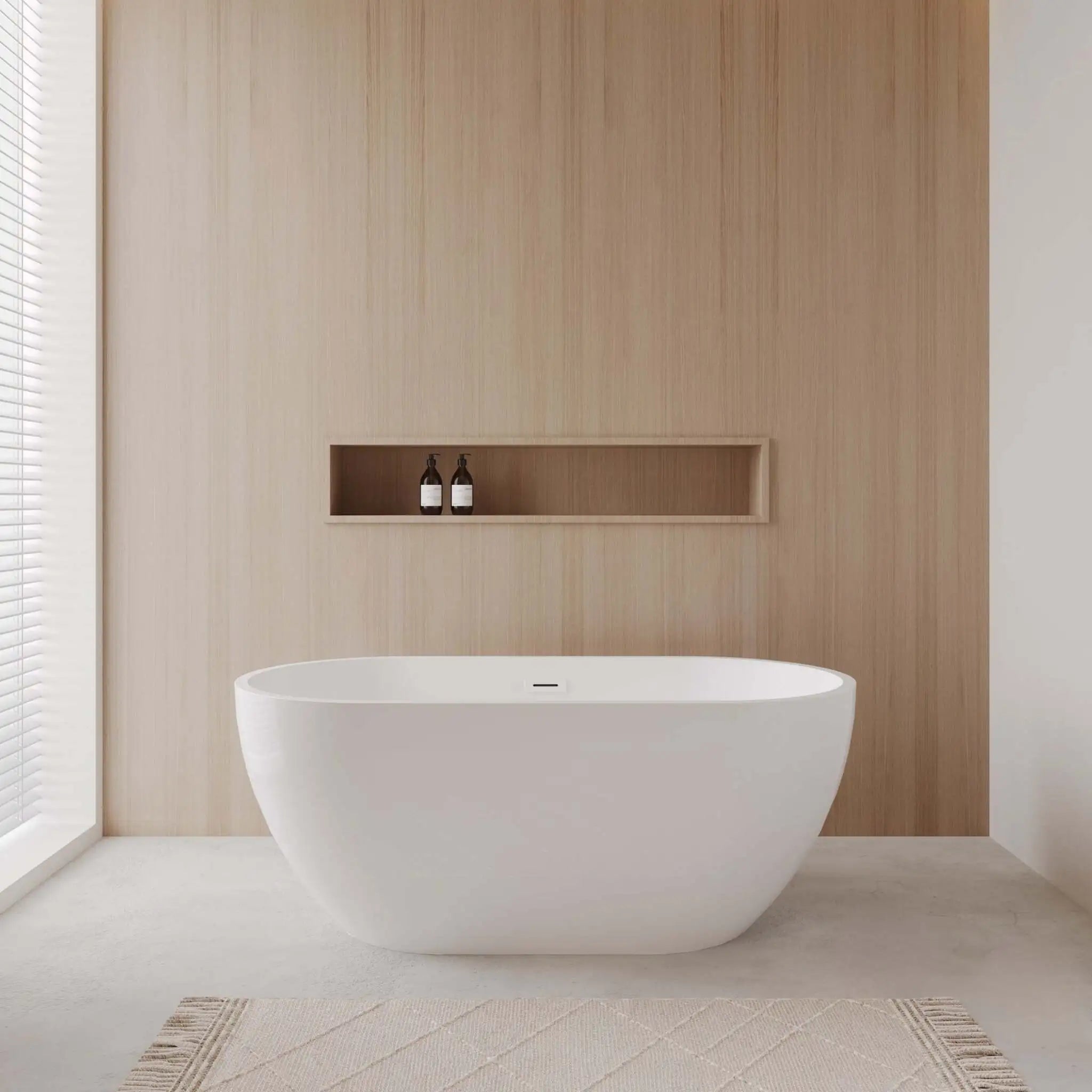 60" White Freestanding Bathtub - Brooklyn by Wyndham (WCOBT200060SWTRIM) image 1