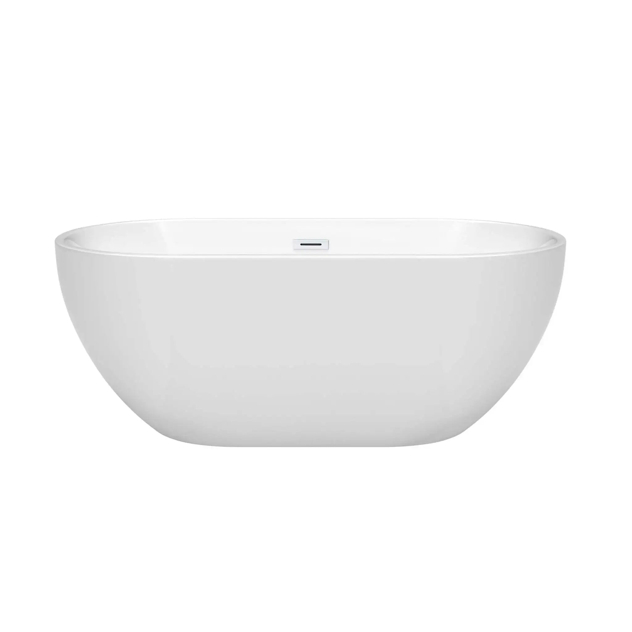 60" White Freestanding Bathtub - Brooklyn by Wyndham (WCOBT200060SWTRIM) image 2