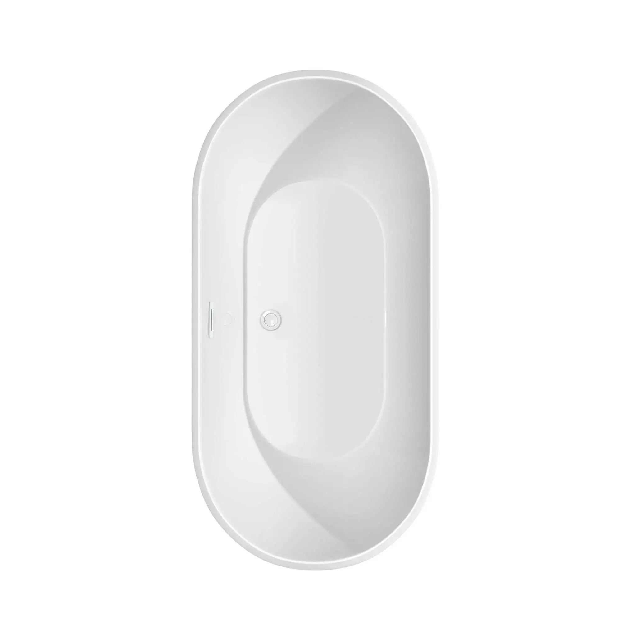 60" White Freestanding Bathtub - Brooklyn by Wyndham (WCOBT200060SWTRIM) image 4