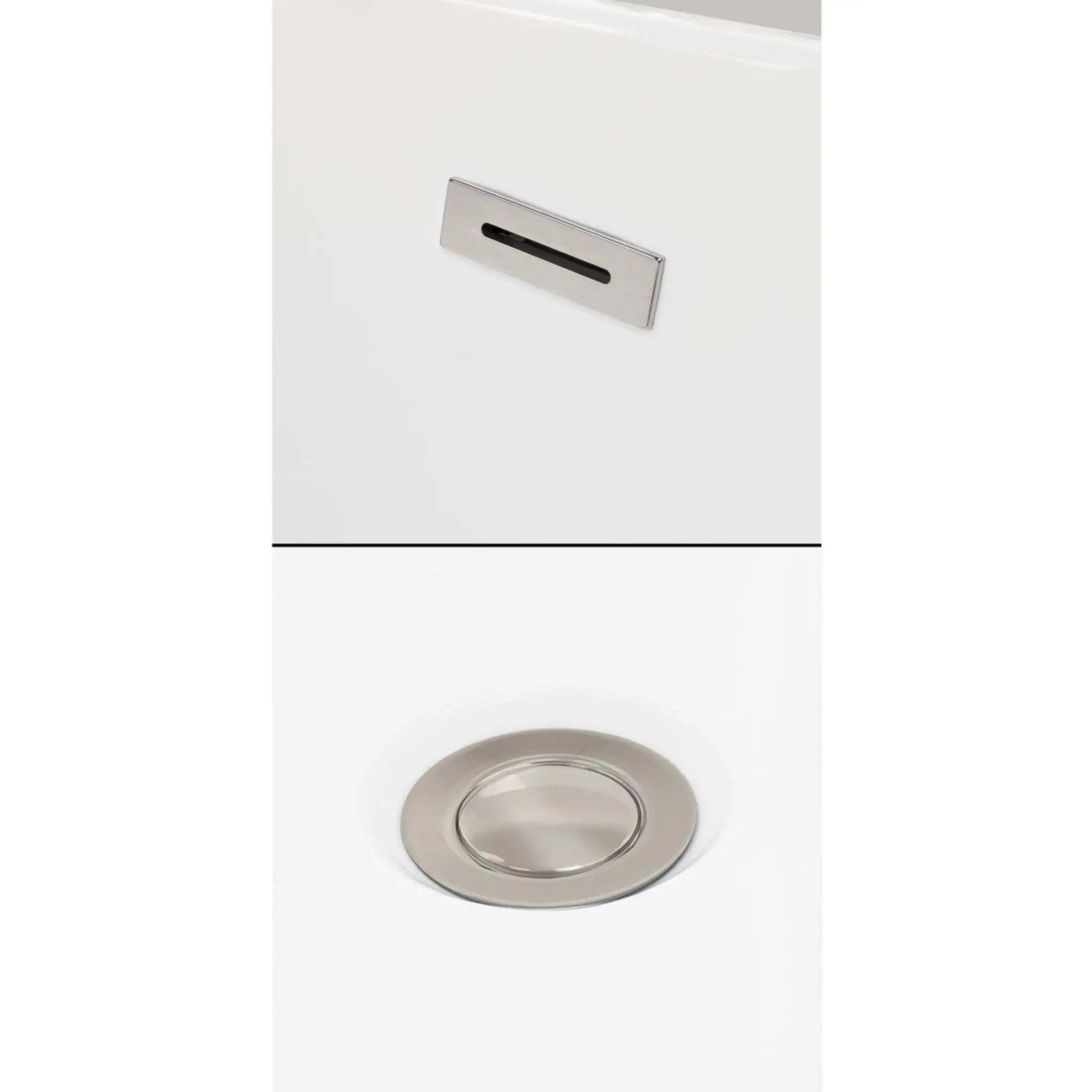 60" White Freestanding Bathtub, Brushed Nickel Trim - Dorrit by Wyndham (WCBTE652060BNTRIM) image 7