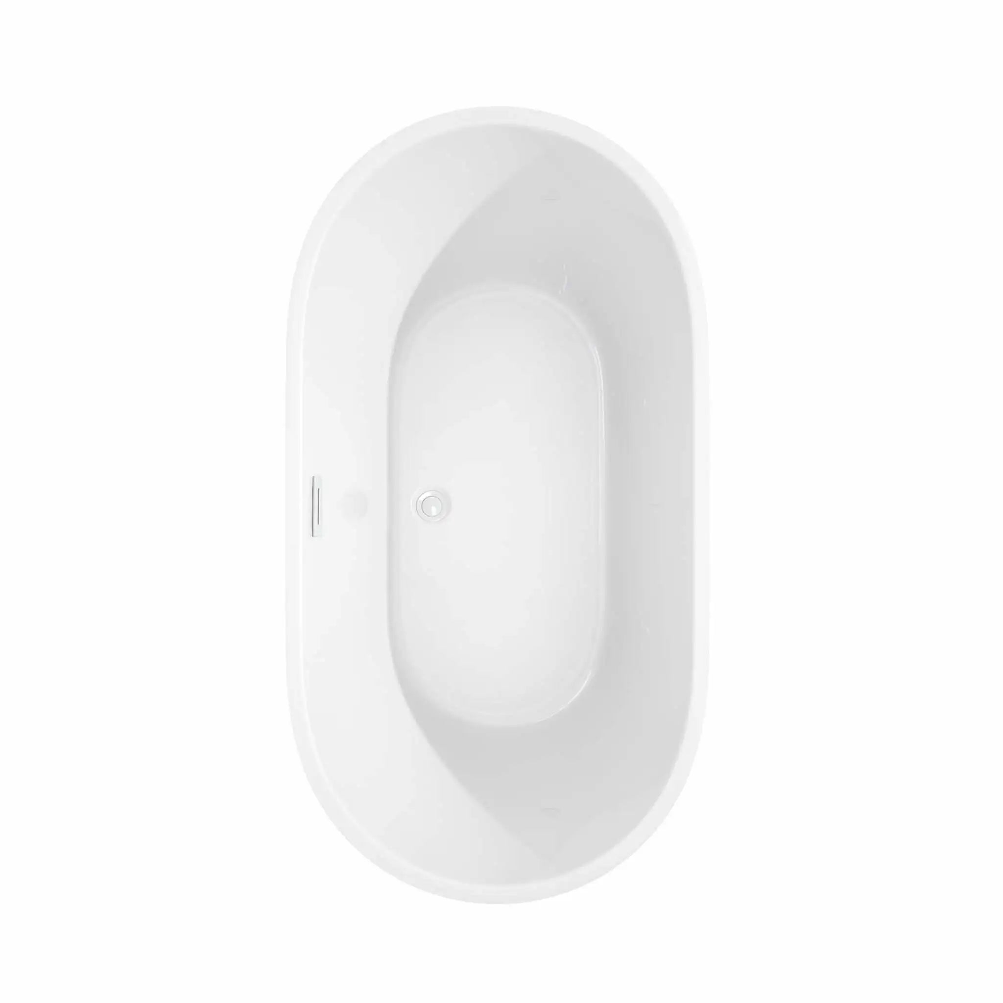 60" White Freestanding Bathtub - Carissa by Wyndham (WCOBT101260SWTRIM) image 3