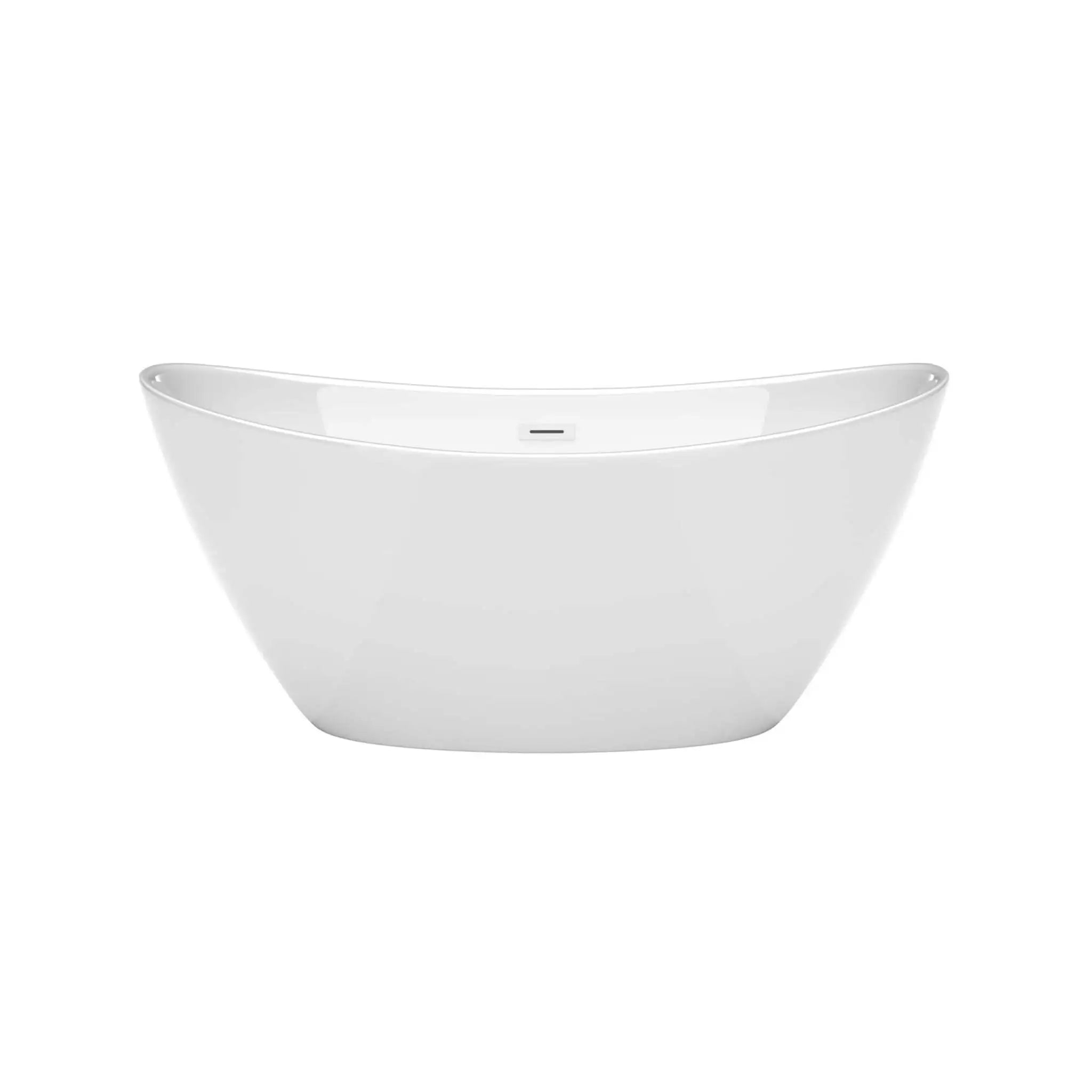 60" White Freestanding Bathtub - Dorrit by Wyndham (WCBTE652060SWTRIM) image 3