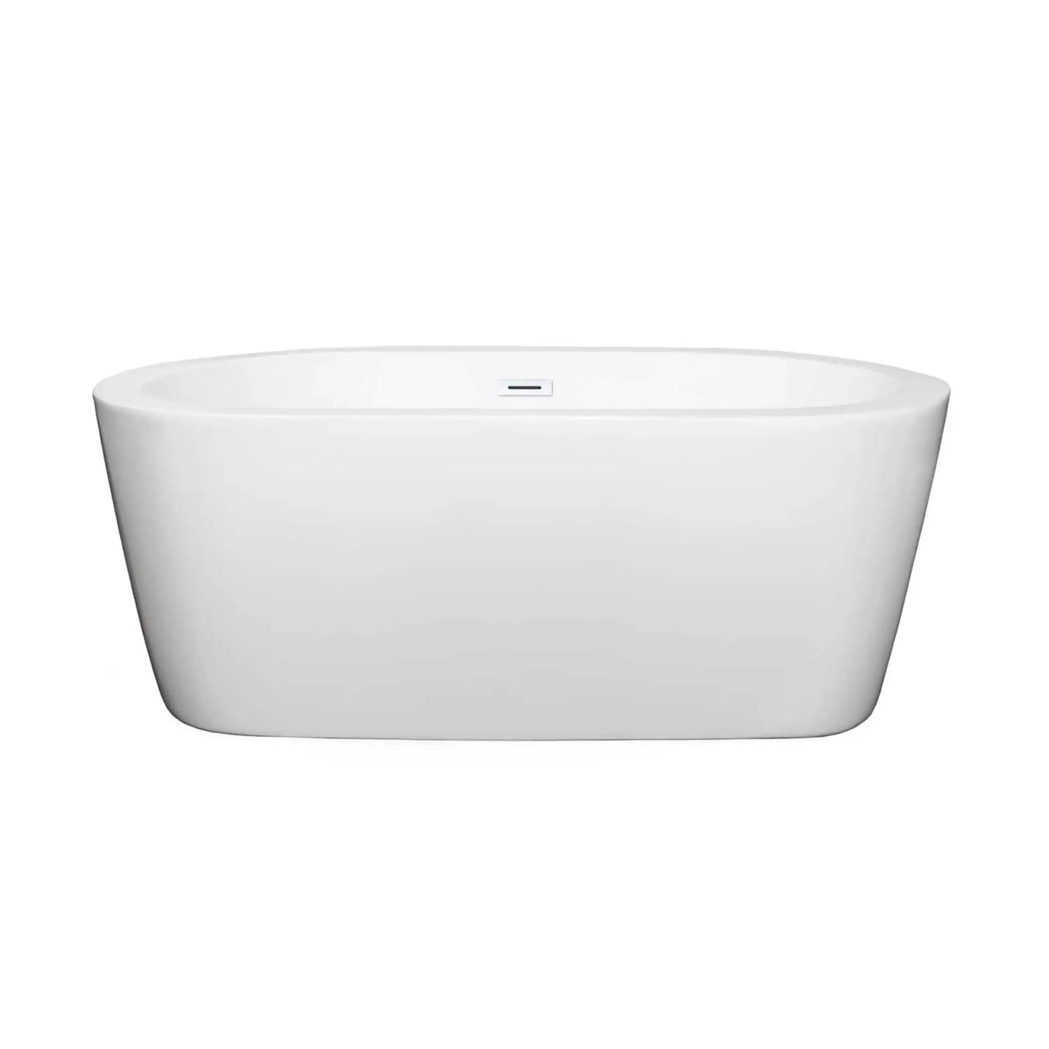 60" White Freestanding Bathtub - Mermaid by Wyndham (WCOBT100360SWTRIM) image 2