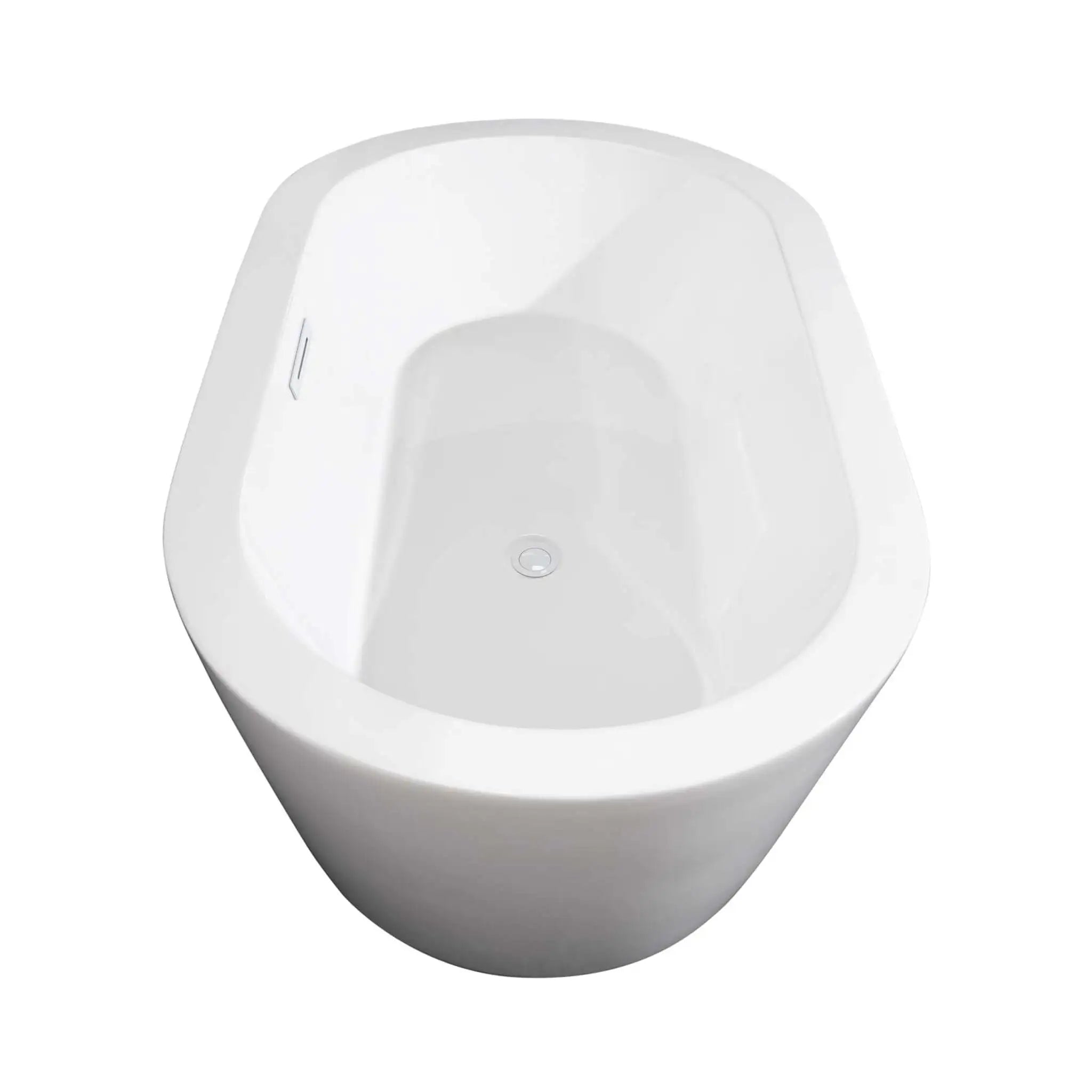 60" White Freestanding Bathtub - Mermaid by Wyndham (WCOBT100360SWTRIM) image 3