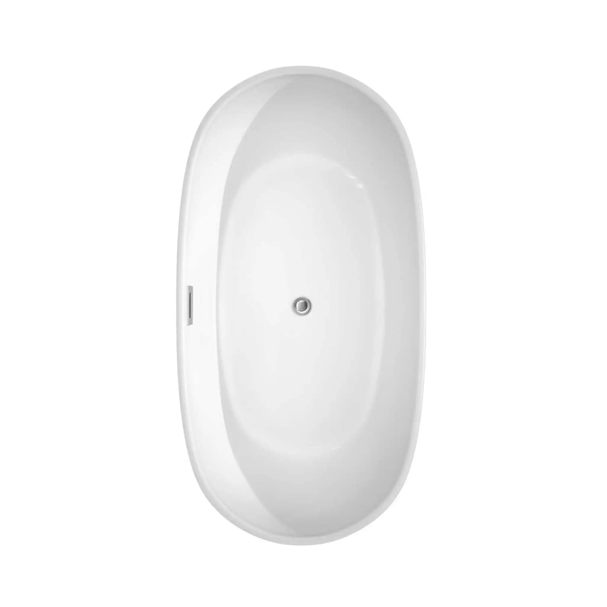 60" White Freestanding Bathtub - Rebecca by Wyndham (WCOBT101460) image 3