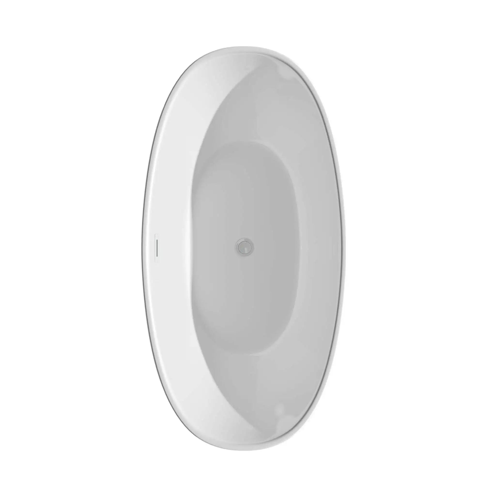 60" White Freestanding Bathtub with Brushed Gold Faucet - Dorrit by Wyndham (WCBTE652060SWATPGD) image 5