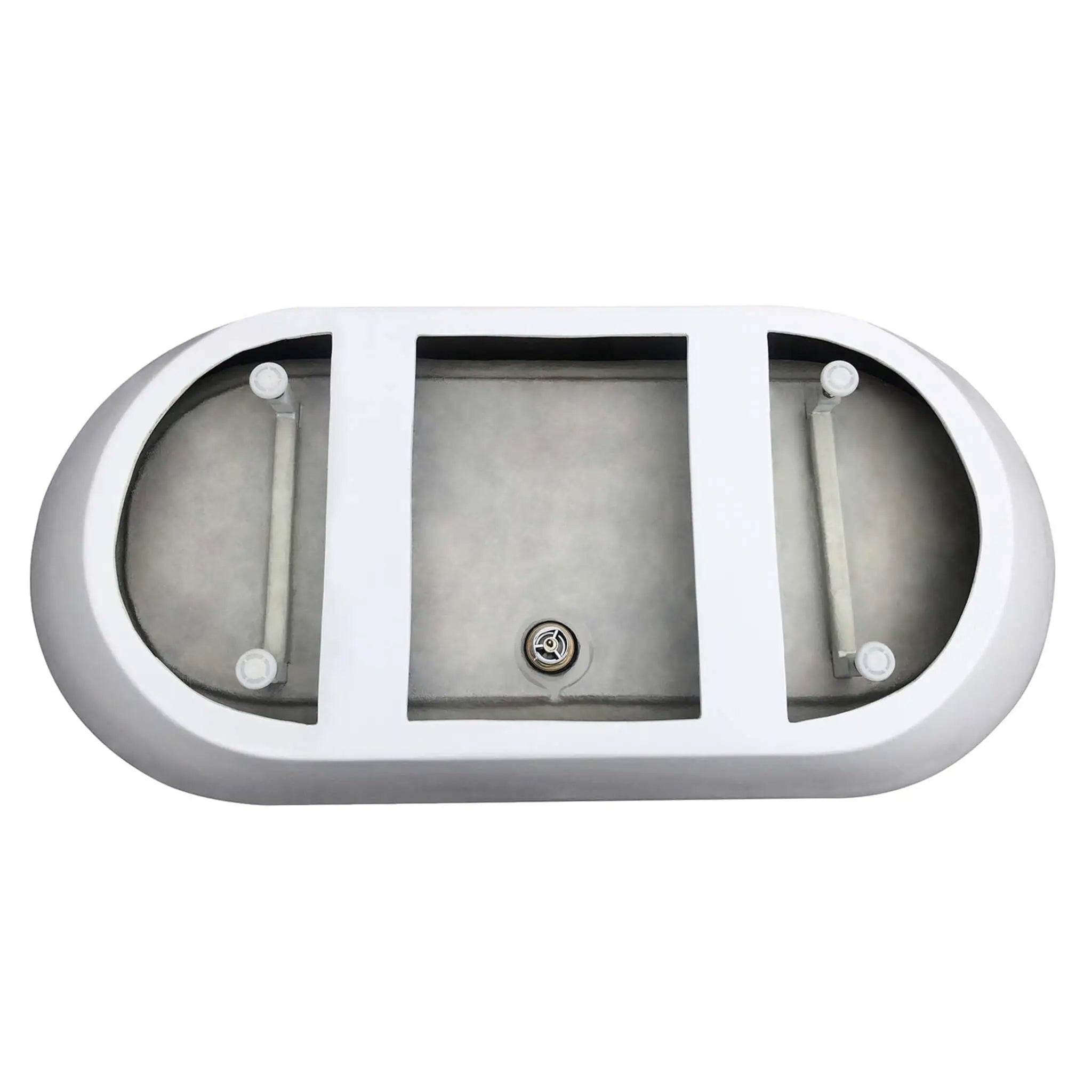 60" White Freestanding Bathtub with Brushed Nickel Faucet - Brooklyn by Wyndham (WCOBT200060ATP11BN) image 5
