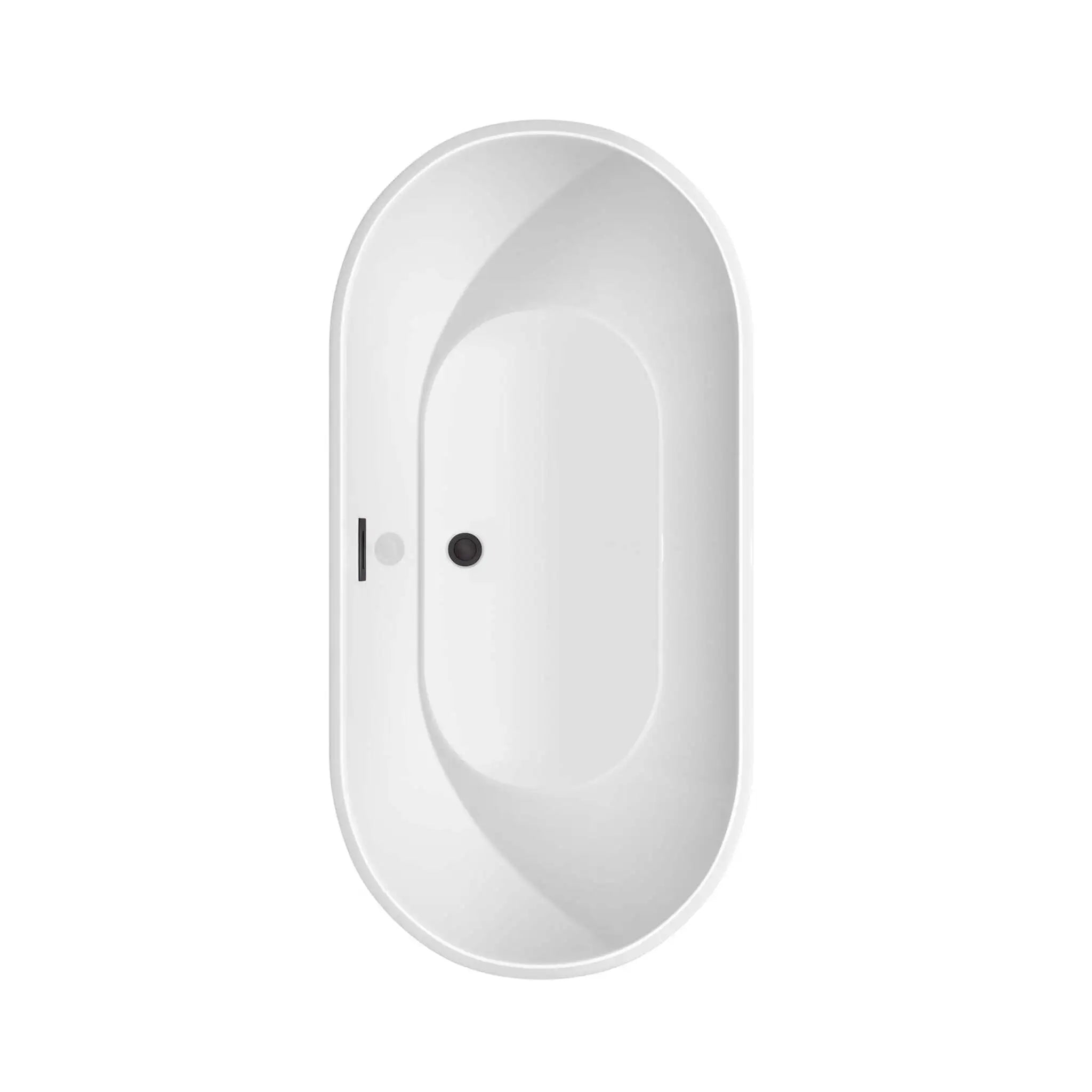 60" White Freestanding Bathtub with Matte Black Faucet - Brooklyn by Wyndham (WCOBT200060MBATPBK) image 4