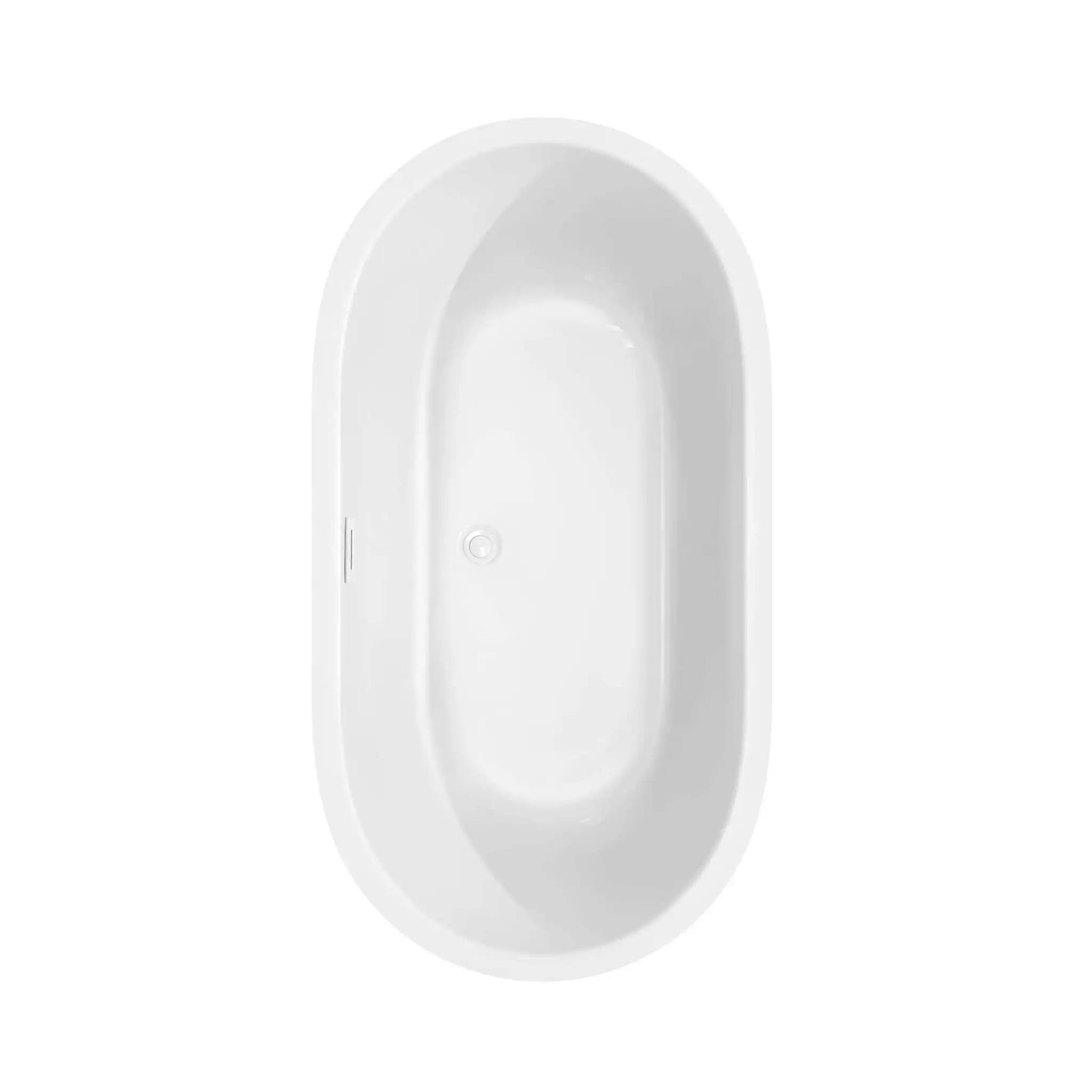 60" White Freestanding Bathtub with Matte Black Faucet - Juliette by Wyndham (WCOBT101360SWATPBK) image 4