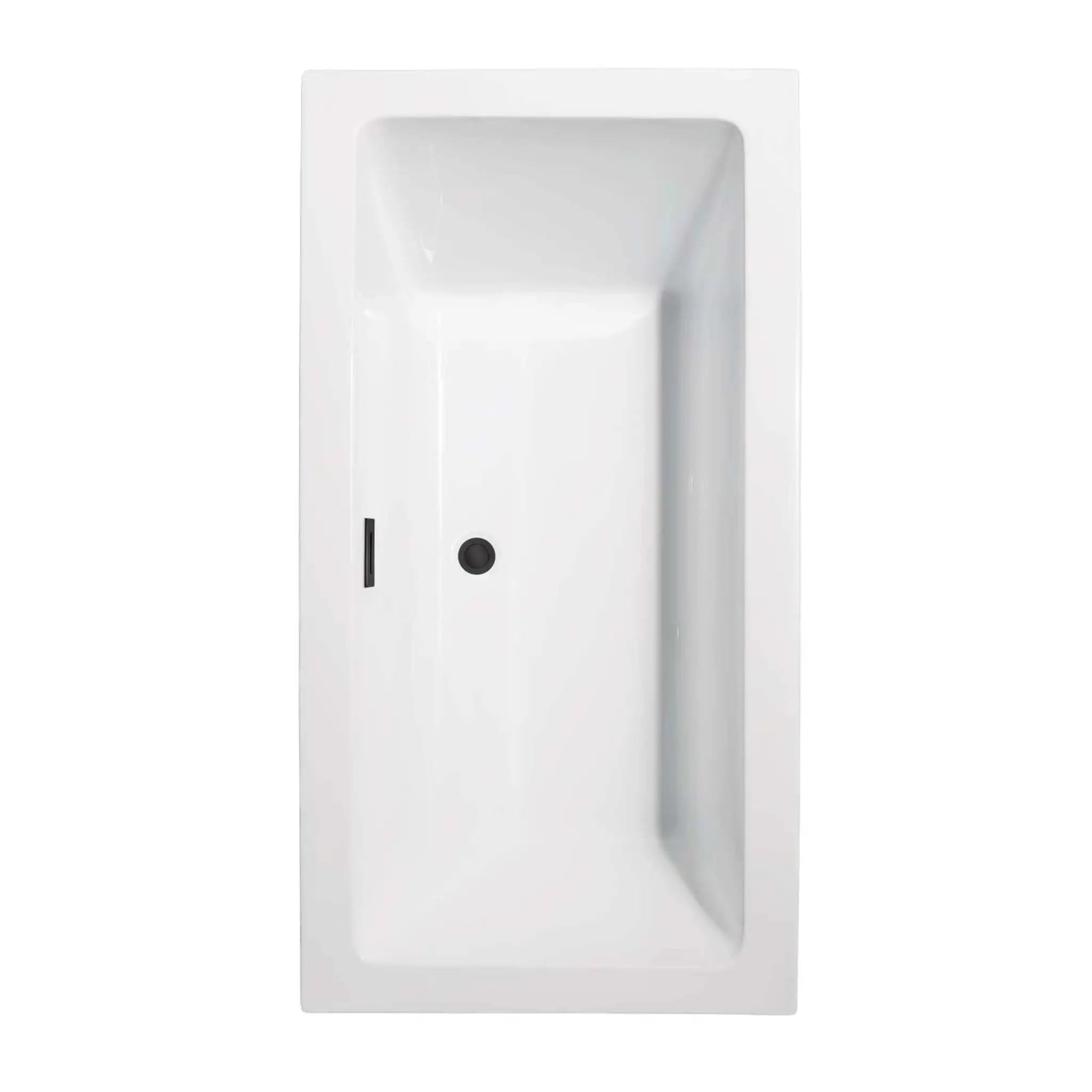 60" White Freestanding Bathtub with Matte Black Faucet - Melody by Wyndham (WCOBT101160MBATPBK) image 4