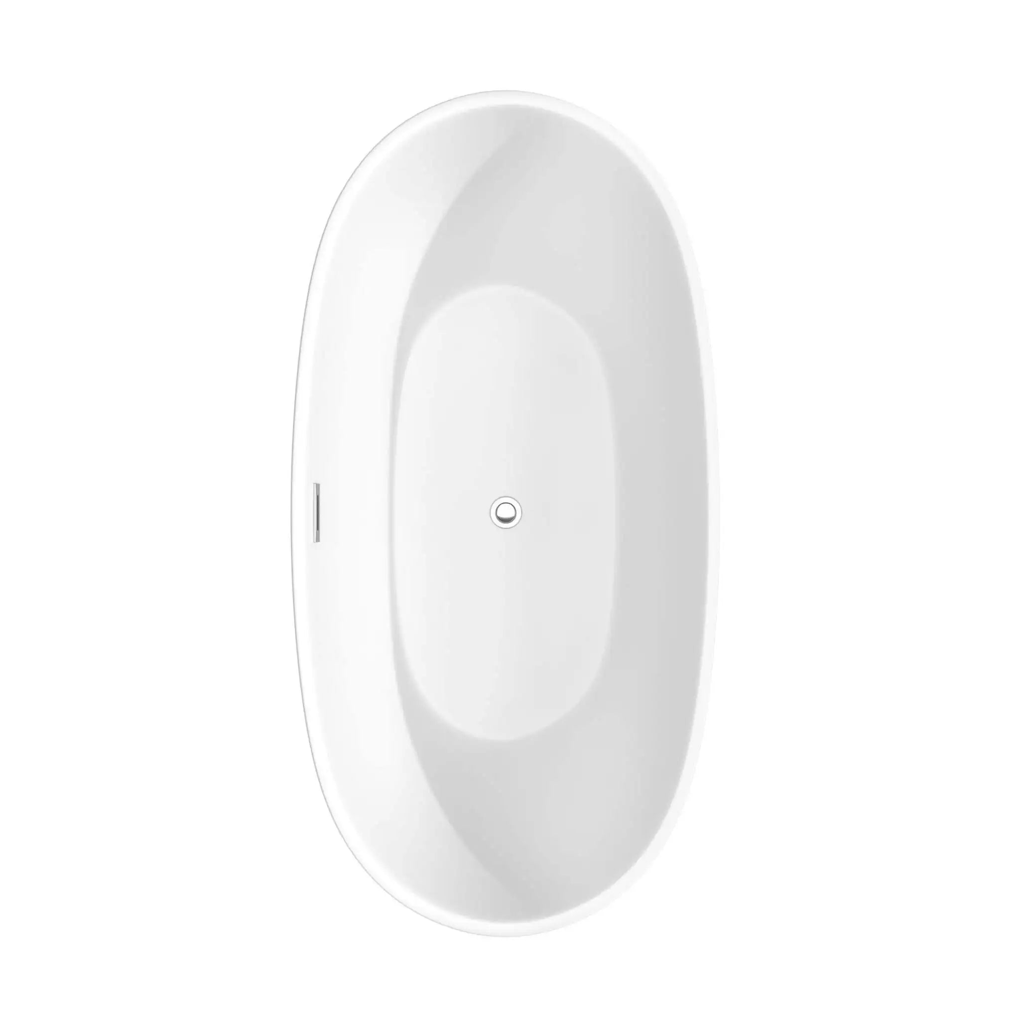 63" Matte White Freestanding Bathtub with Brushed Gold Faucet - Juno by Wyndham (WCBTE306163MWPCATPGD) image 4