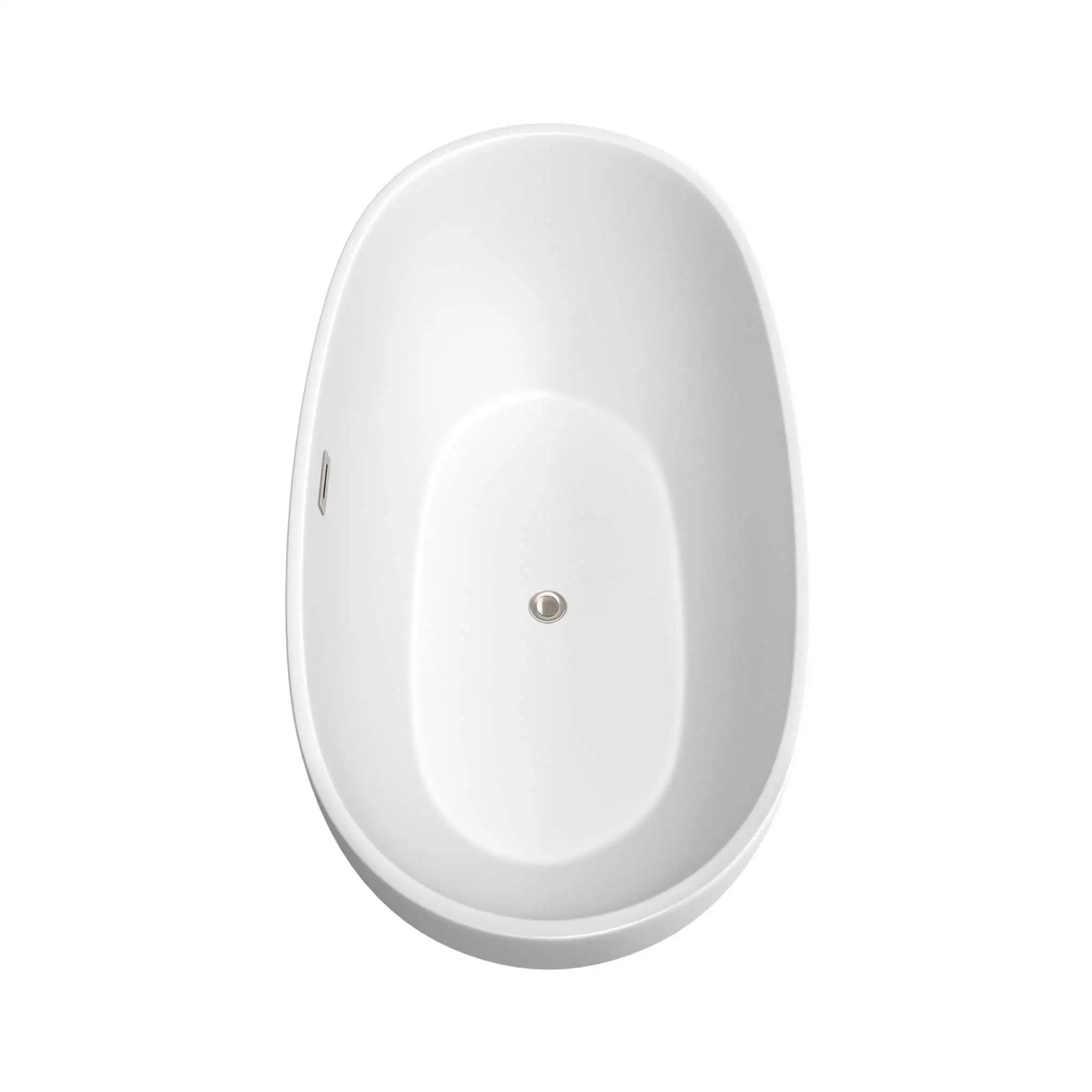 63" Matte White Freestanding Bathtub with Brushed Nickel - Juno by Wyndham (WCBTE306163MWATP11BN) image 3