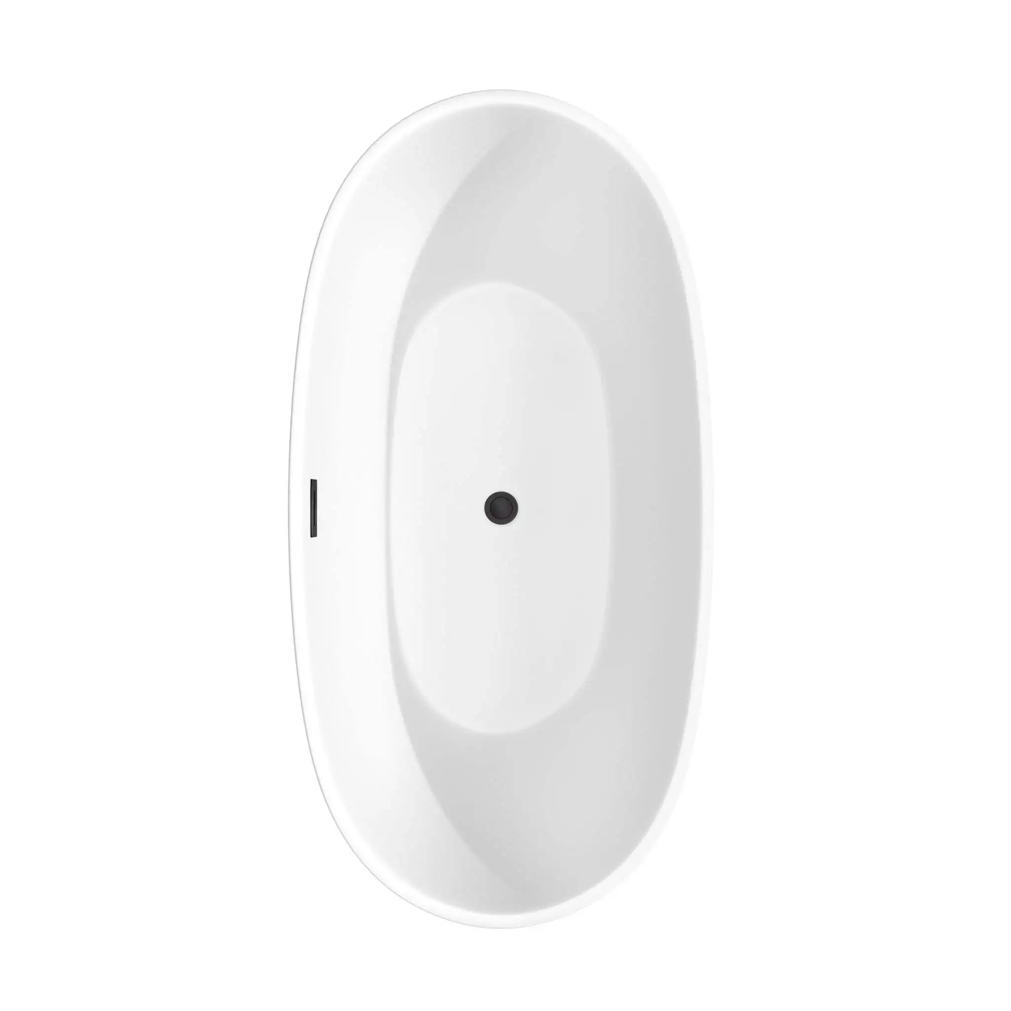 63" Matte White Freestanding Bathtub with Matte Black Faucet - Juno by Wyndham (WCBTE306163MWMBATPBK) image 4