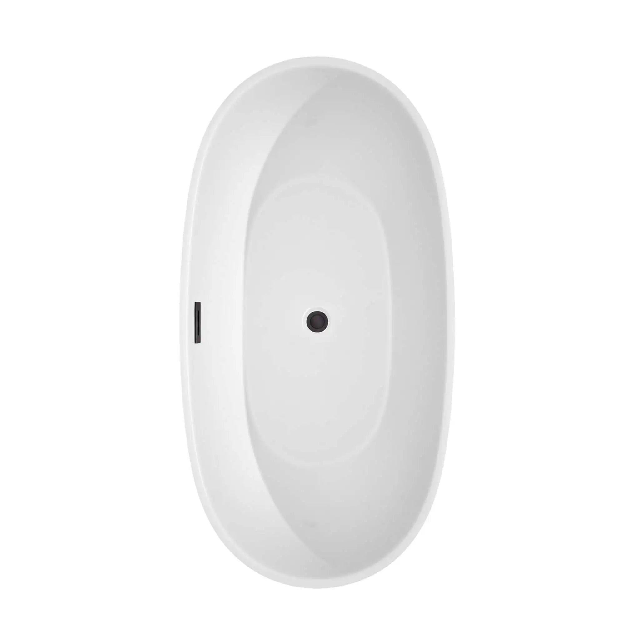 63" White Freestanding Bathtub, Matte Black Trim - Juno by Wyndham (WCBTK156163MBTRIM) image 3