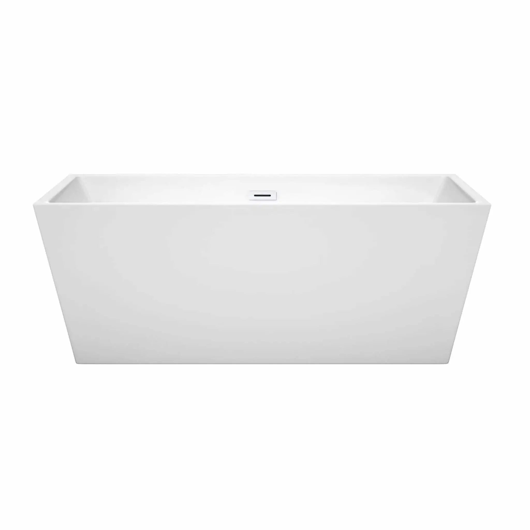 63" White Freestanding Bathtub - Sara by Wyndham (WCBTK151463SWTRIM) image 2