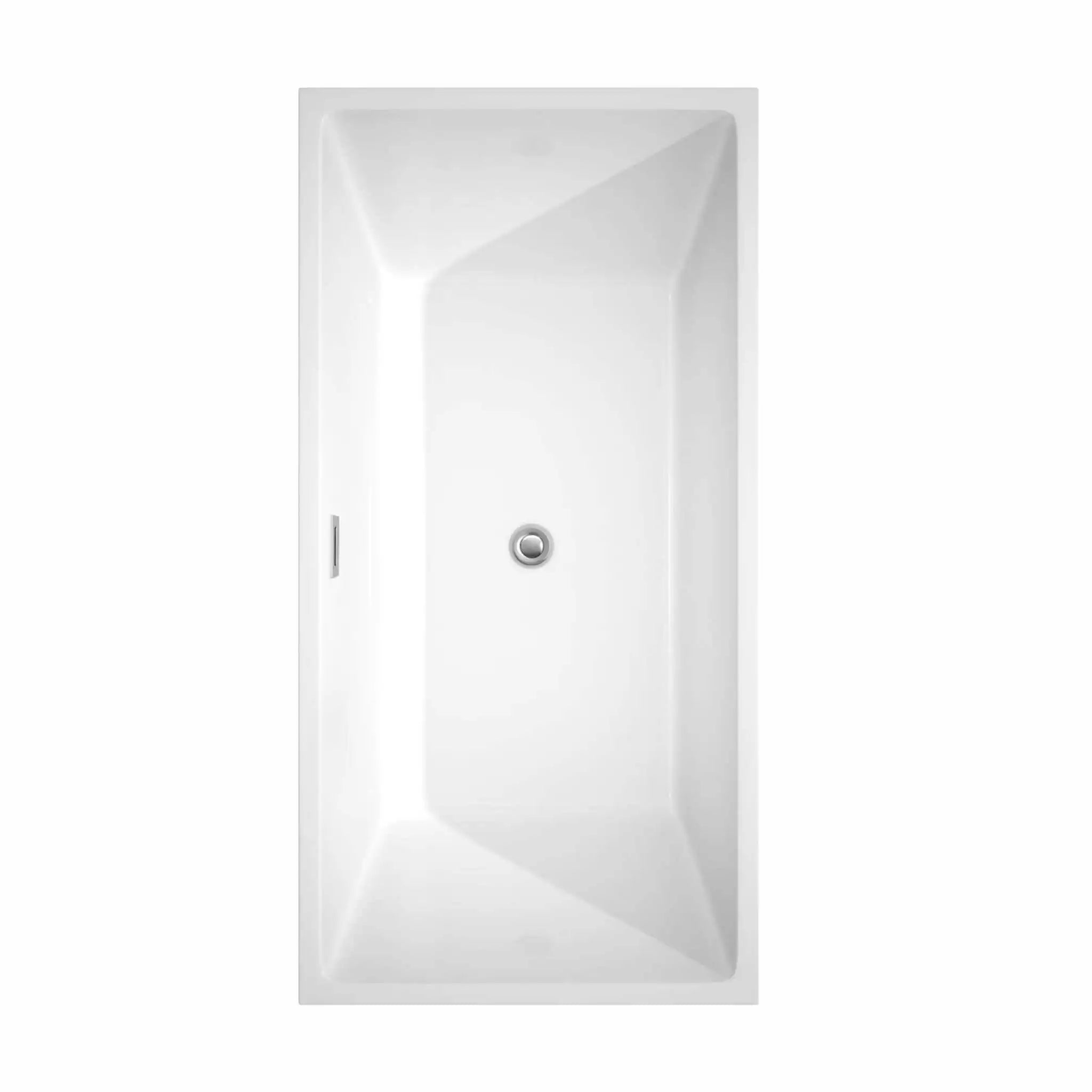 63" White Freestanding Bathtub with Brushed Gold Faucet - Sara by Wyndham (WCBTK151463PCATPGD) image 4