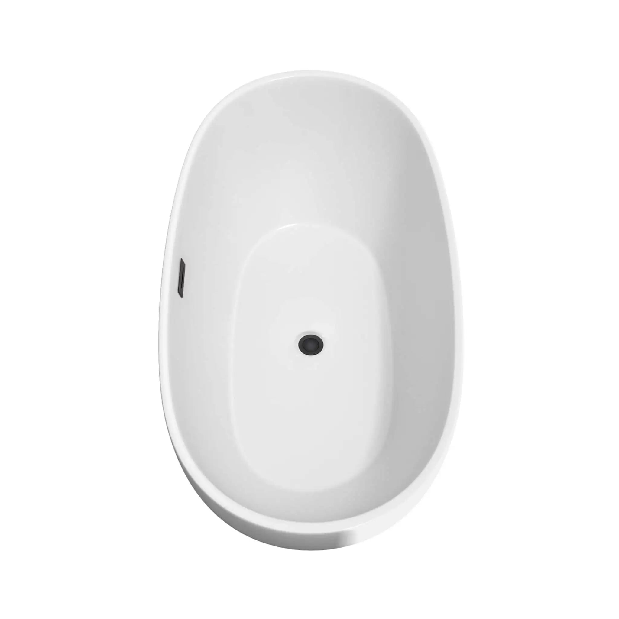 63" White Freestanding Bathtub with Matte Black Faucet - Juno by Wyndham (WCBTK156163MBATPBK) image 3