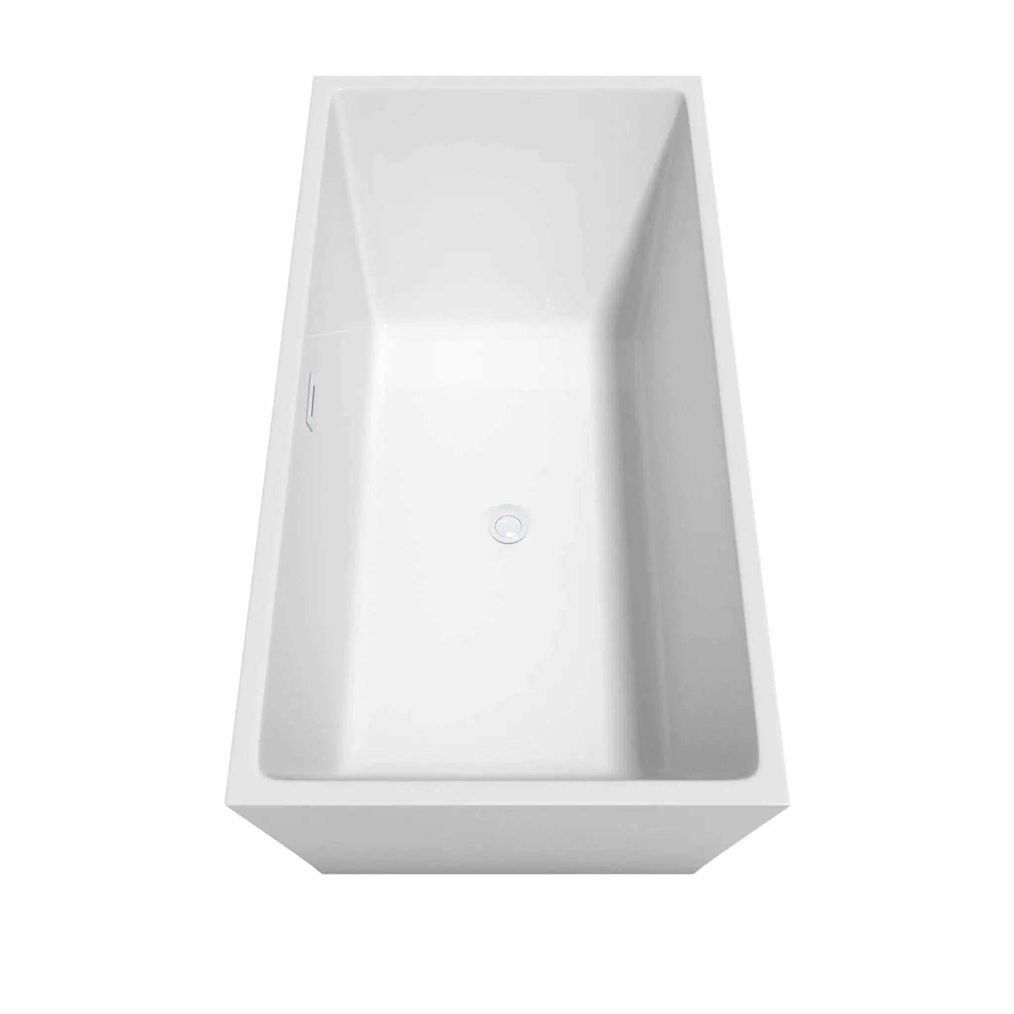 63" White Freestanding Bathtub with Matte Black Faucet - Sara by Wyndham (WCBTK151463SWATPBK) image 3