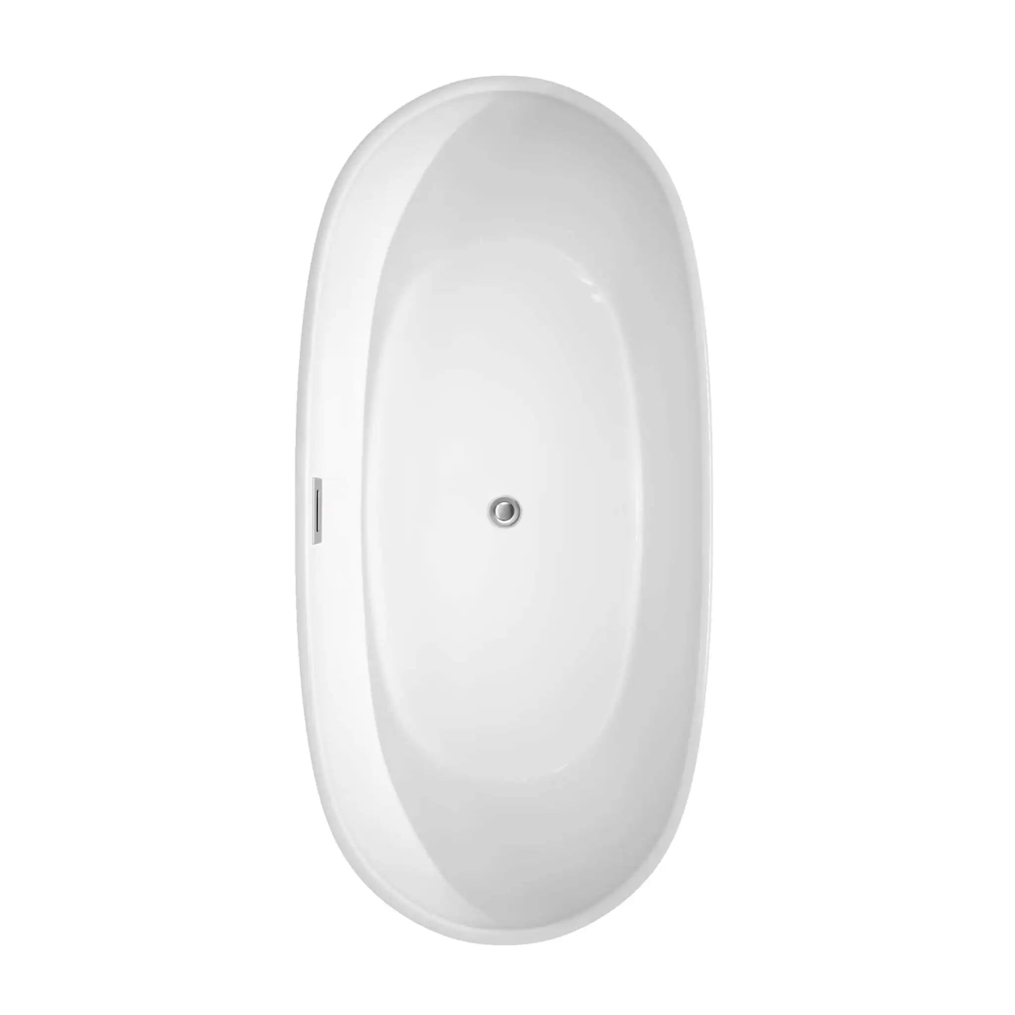 65" White Freestanding Bathtub - Rebecca by Wyndham (WCOBT101465) image 3