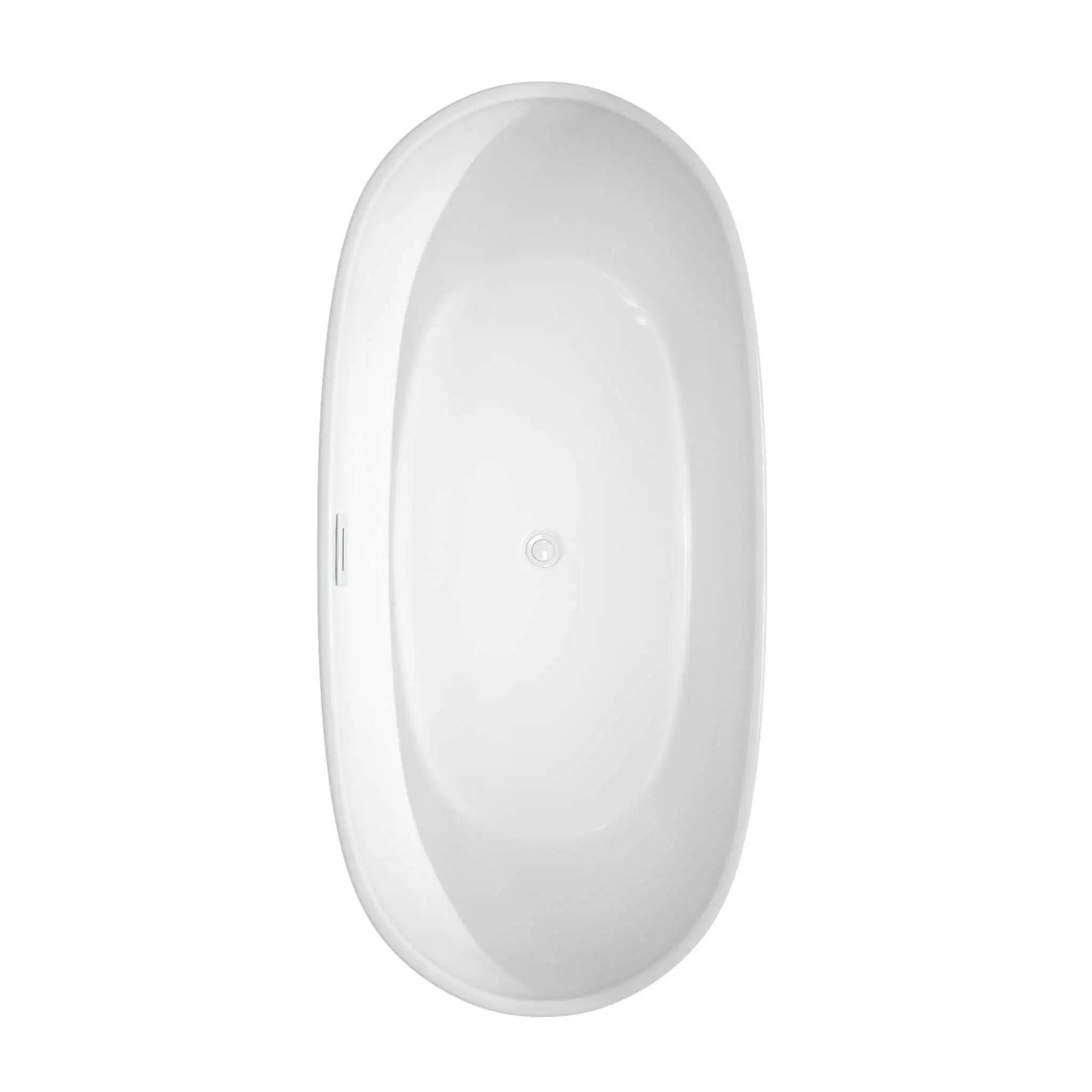 65" White Freestanding Bathtub - Rebecca by Wyndham (WCOBT101465SWTRIM) image 3