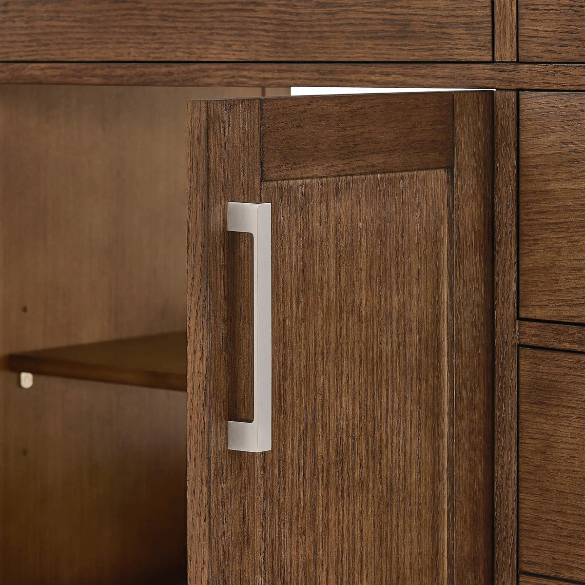 66" Beckett Double Bathroom Vanity with Toe Kick Dark Oak Brushed Nickel Trim by wyndham 4