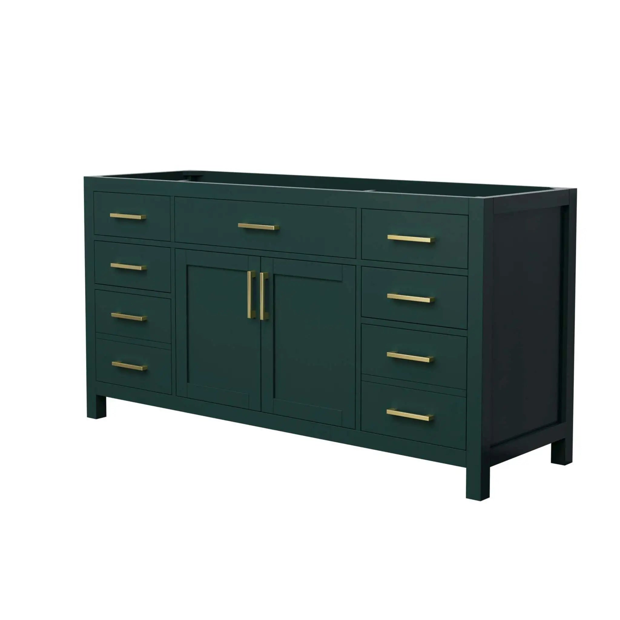 66" Beckett Single Bathroom Vanity in Green with Brushed Gold Trim by Wyndham