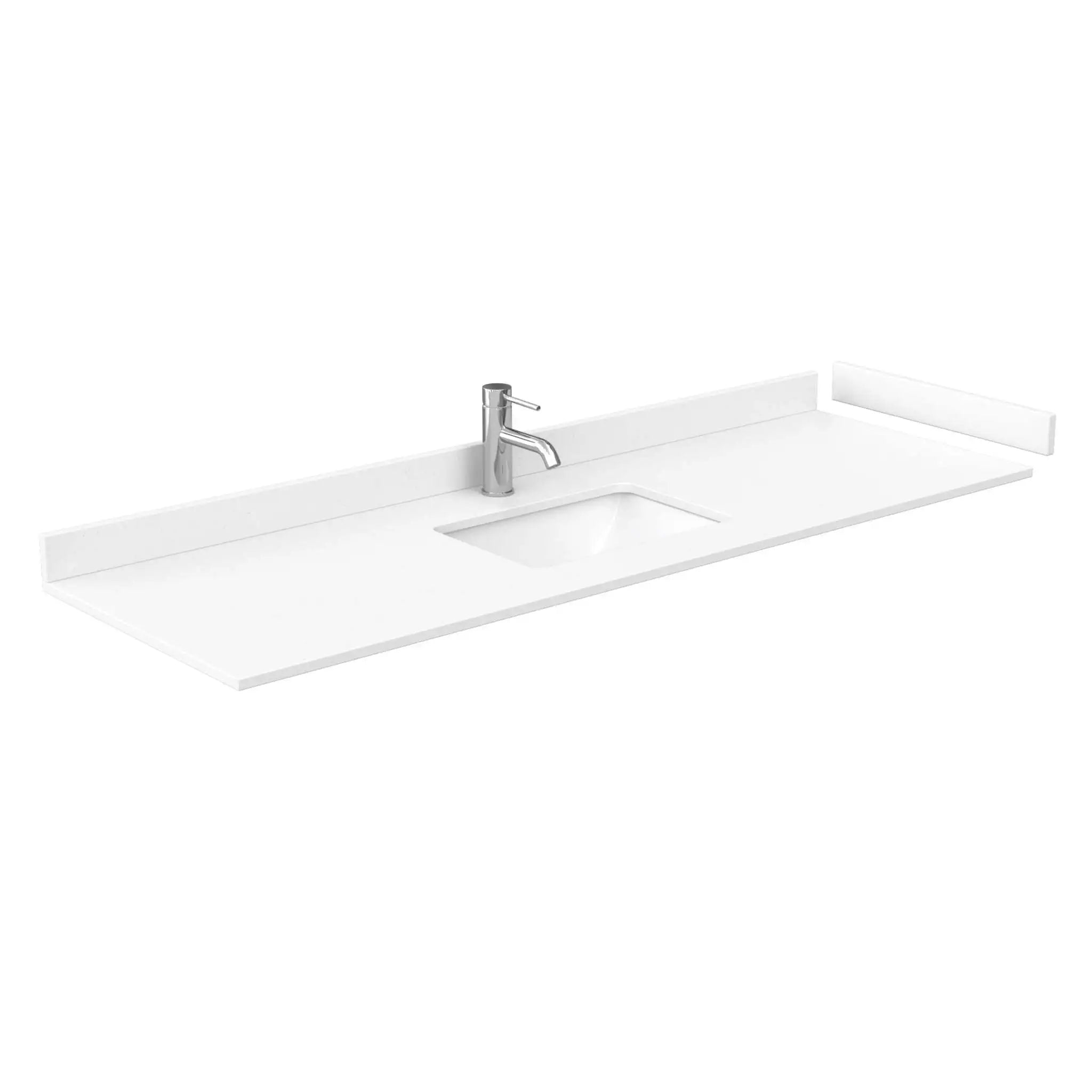 66" Beckett Single Bathroom Vanity in White with Brushed Gold Trim by Wyndham