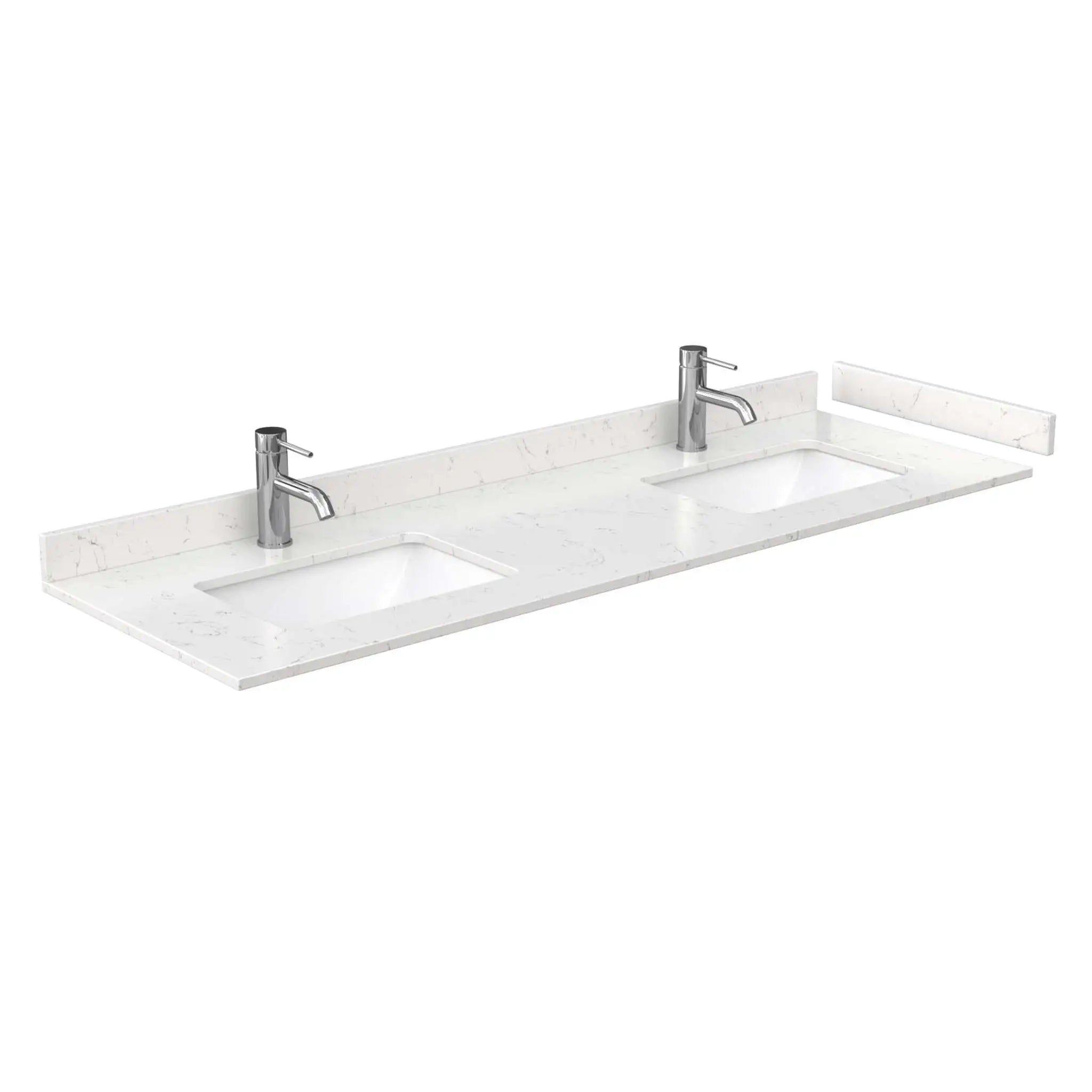 66" Icon Double Bathroom Vanity in Dark Gray with Matte Black Trim by Wyndham