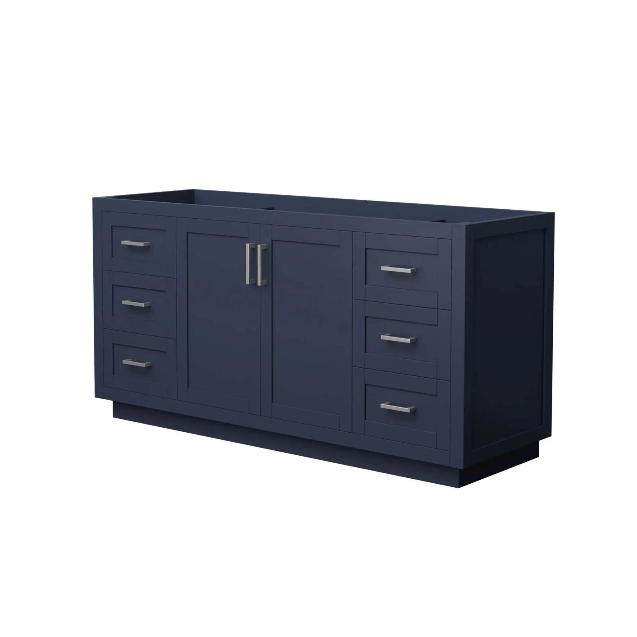 66" Miranda Single Bathroom Vanity in Dark Blue with Brushed Nickel Trim by Wyndham