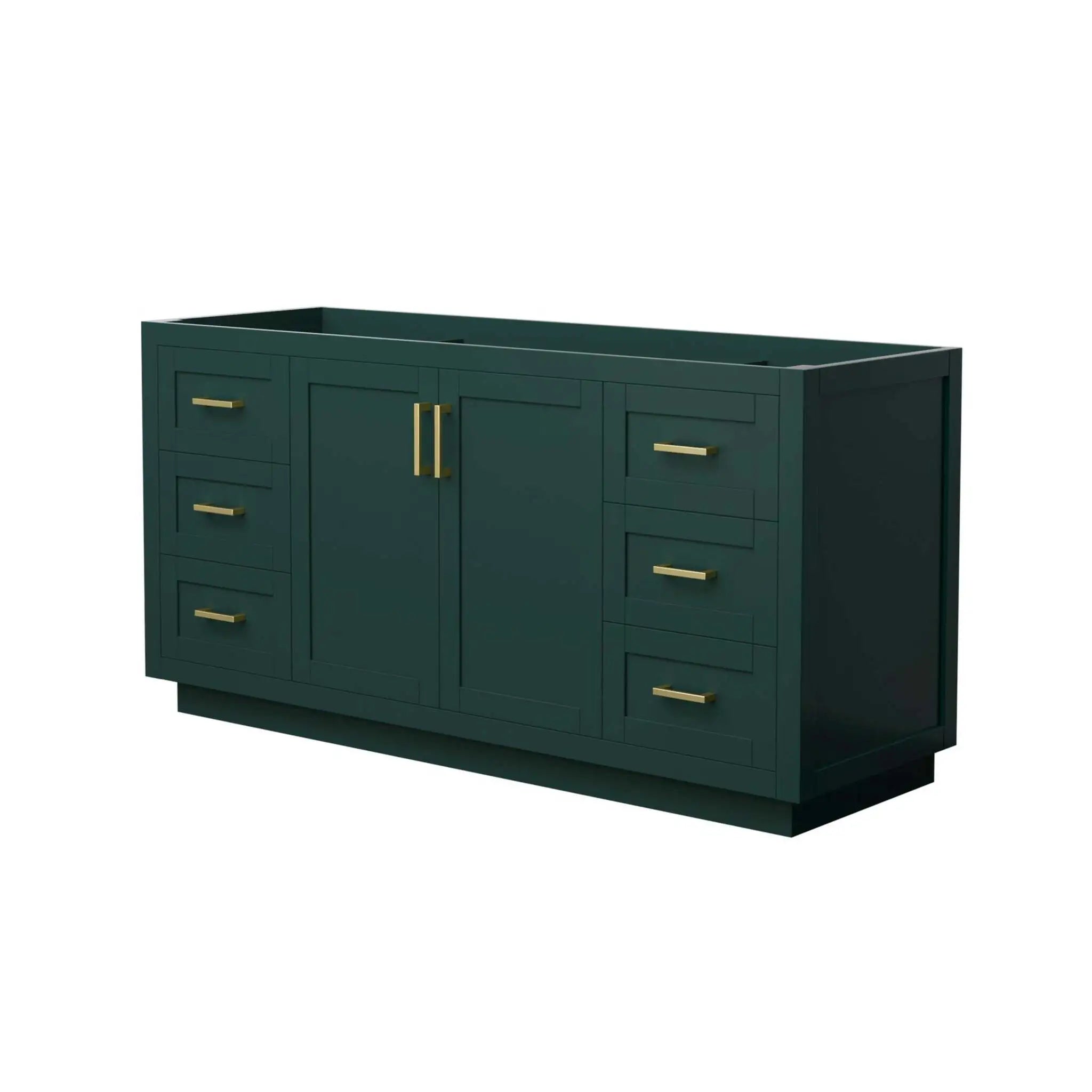 66" Miranda Single Bathroom Vanity in Green with Brushed Gold Trim by Wyndham