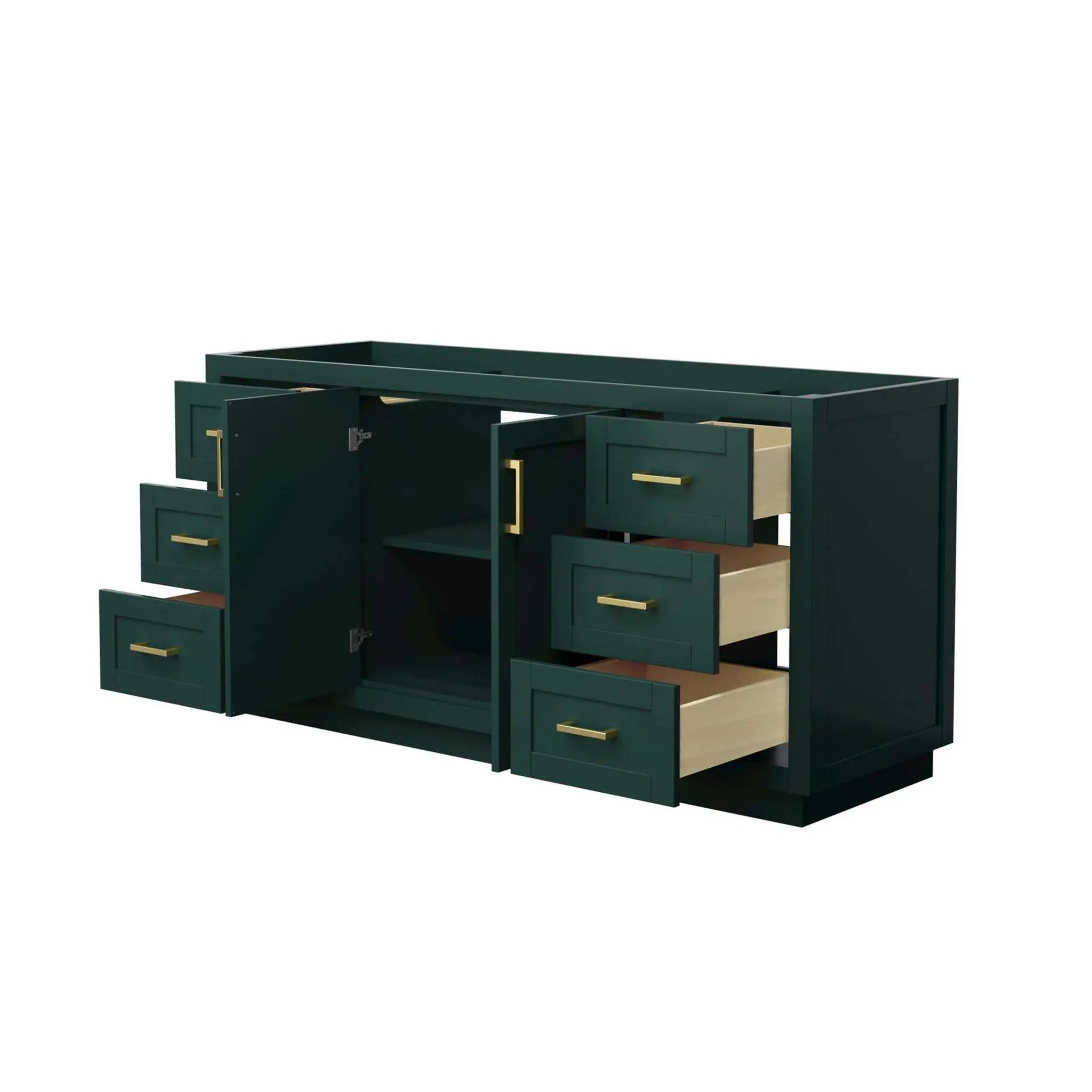 66" Miranda Single Bathroom Vanity in Green with Brushed Gold Trim by Wyndham