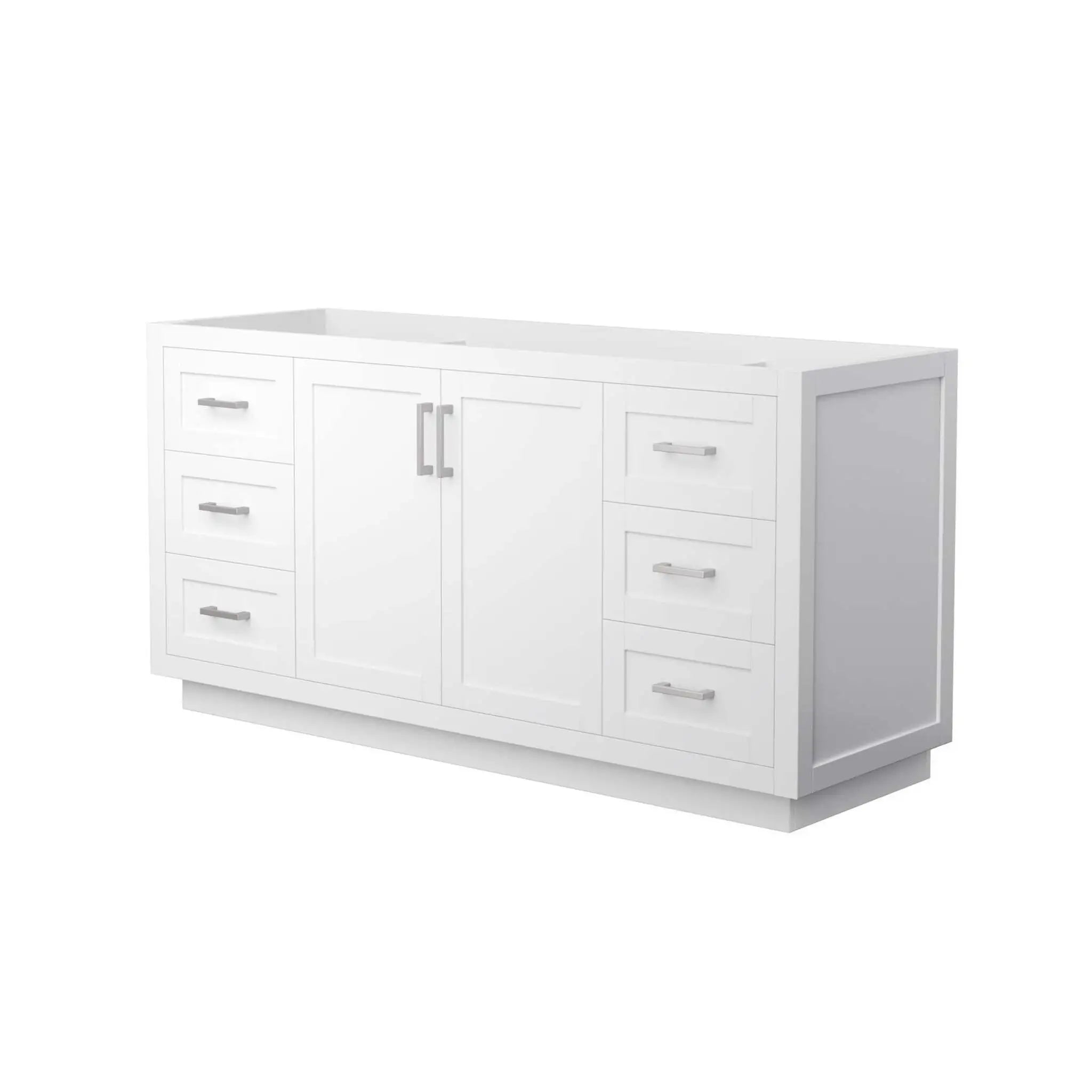 66" Miranda Single Bathroom Vanity in White with Brushed Nickel Trim by Wyndham