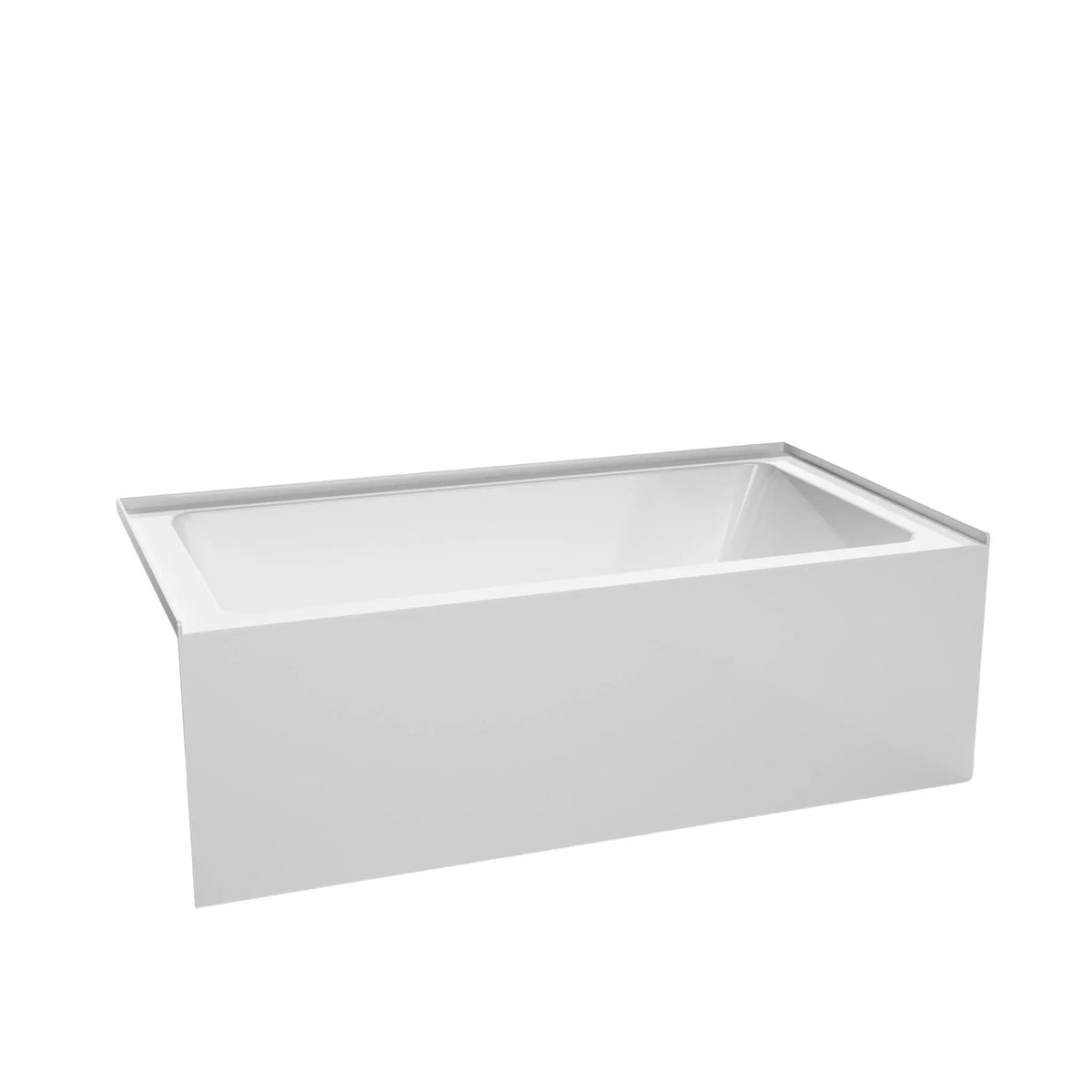 66" White Alcove Bathtub with Left-Hand Drain and Overflow Trim in Shiny White - Grayley by Wyndham (WCBTS16636LSWTRIM) 1