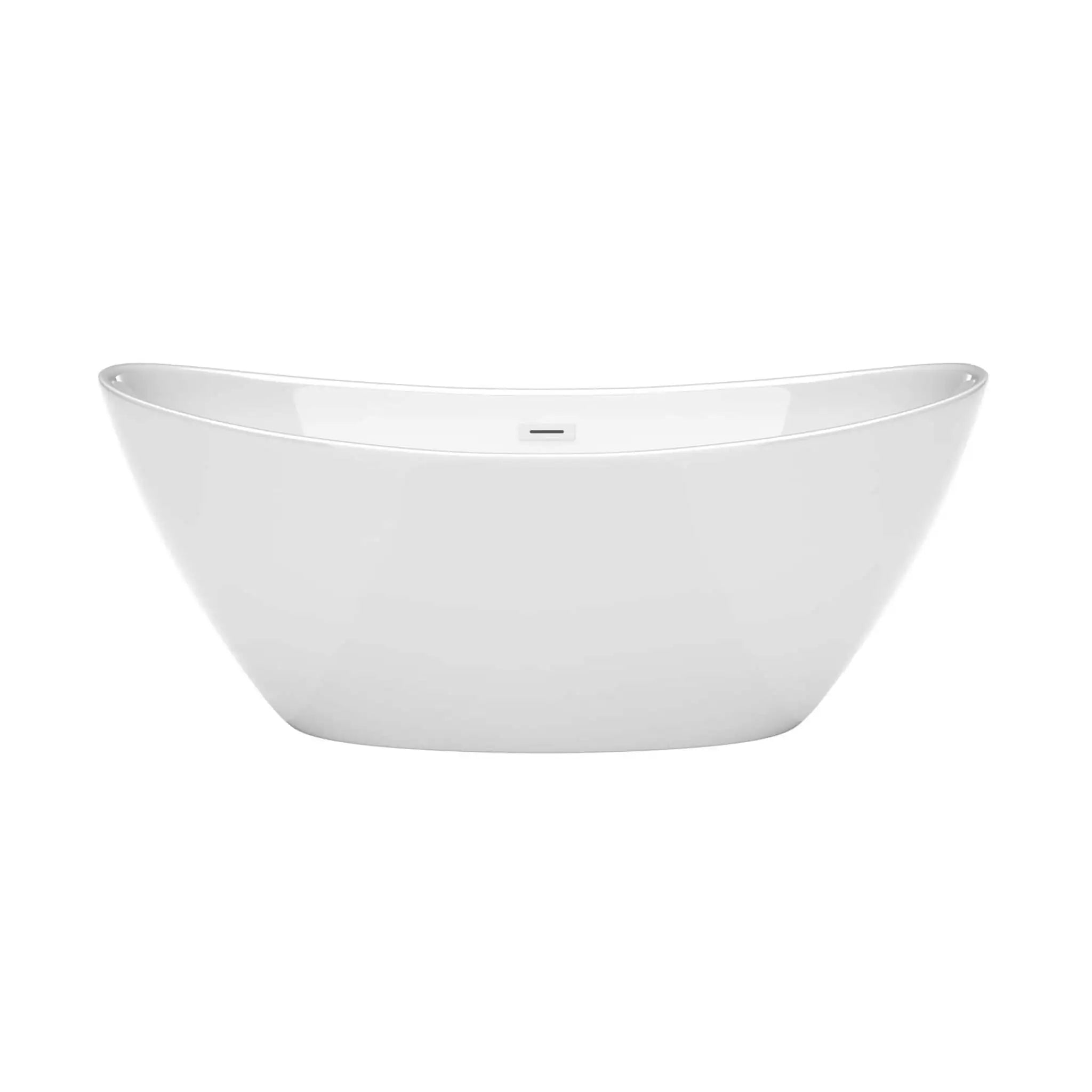 66" White Freestanding Bathtub - Dorrit by Wyndham (WCBTE652066SWTRIM) image 3