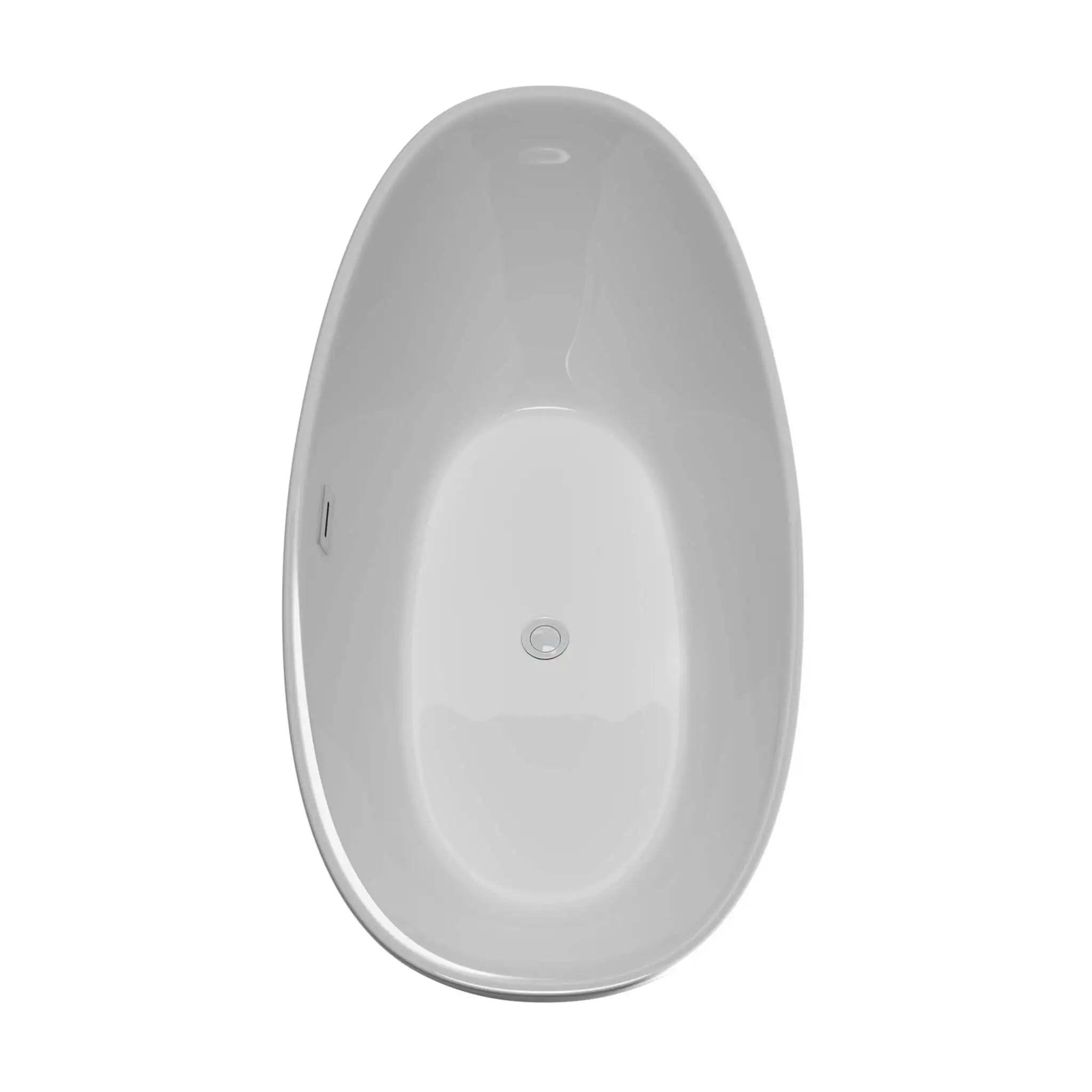 66" White Freestanding Bathtub - Dorrit by Wyndham (WCBTE652066SWTRIM) image 4