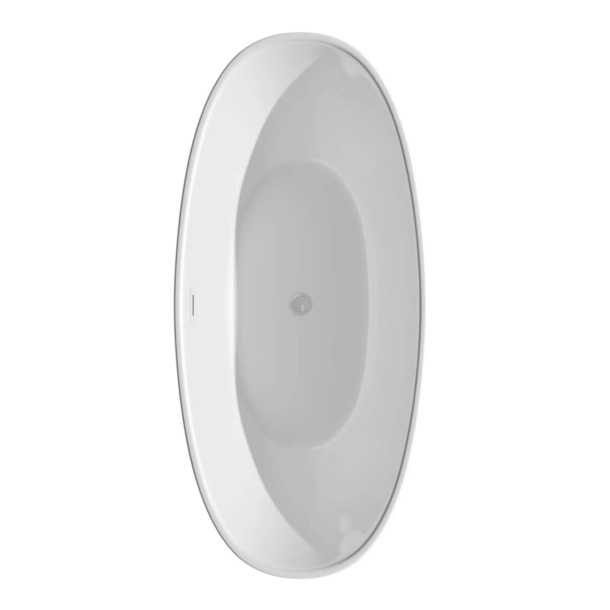 66" White Freestanding Bathtub - Dorrit by Wyndham (WCBTE652066SWTRIM) image 5