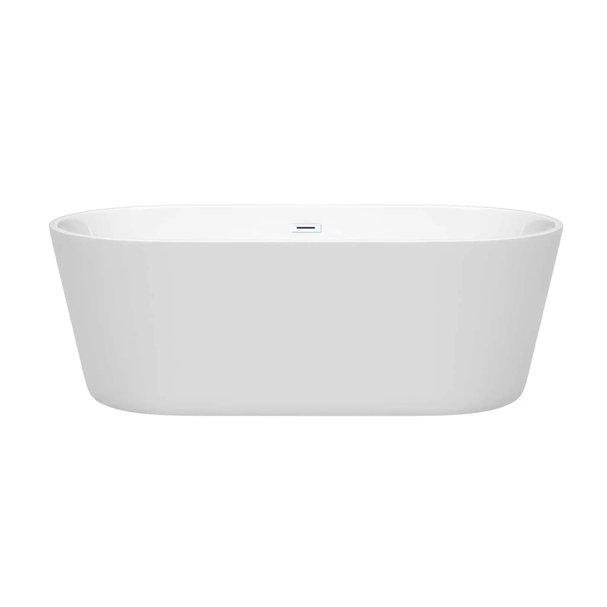 67" White Freestanding Bathtub - Carissa CD by Wyndham (WCOBT101567SWTRIM) image 1