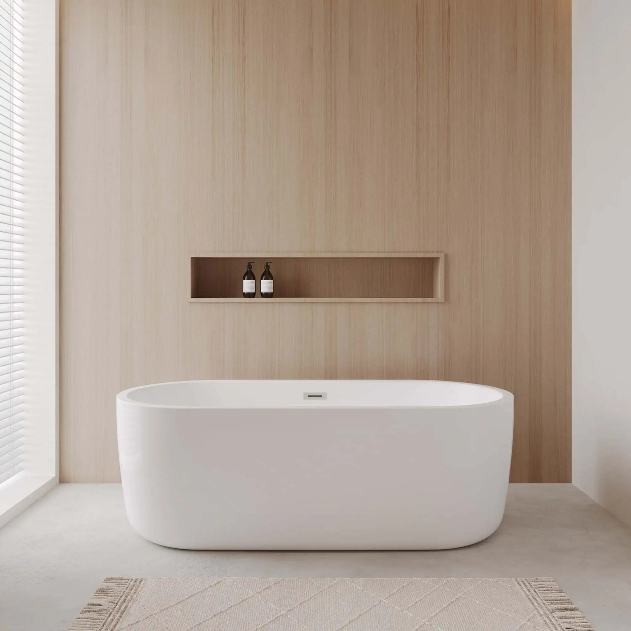 67" White Freestanding Bathtub - Juliette by Wyndham (WCOBT101367) image 1