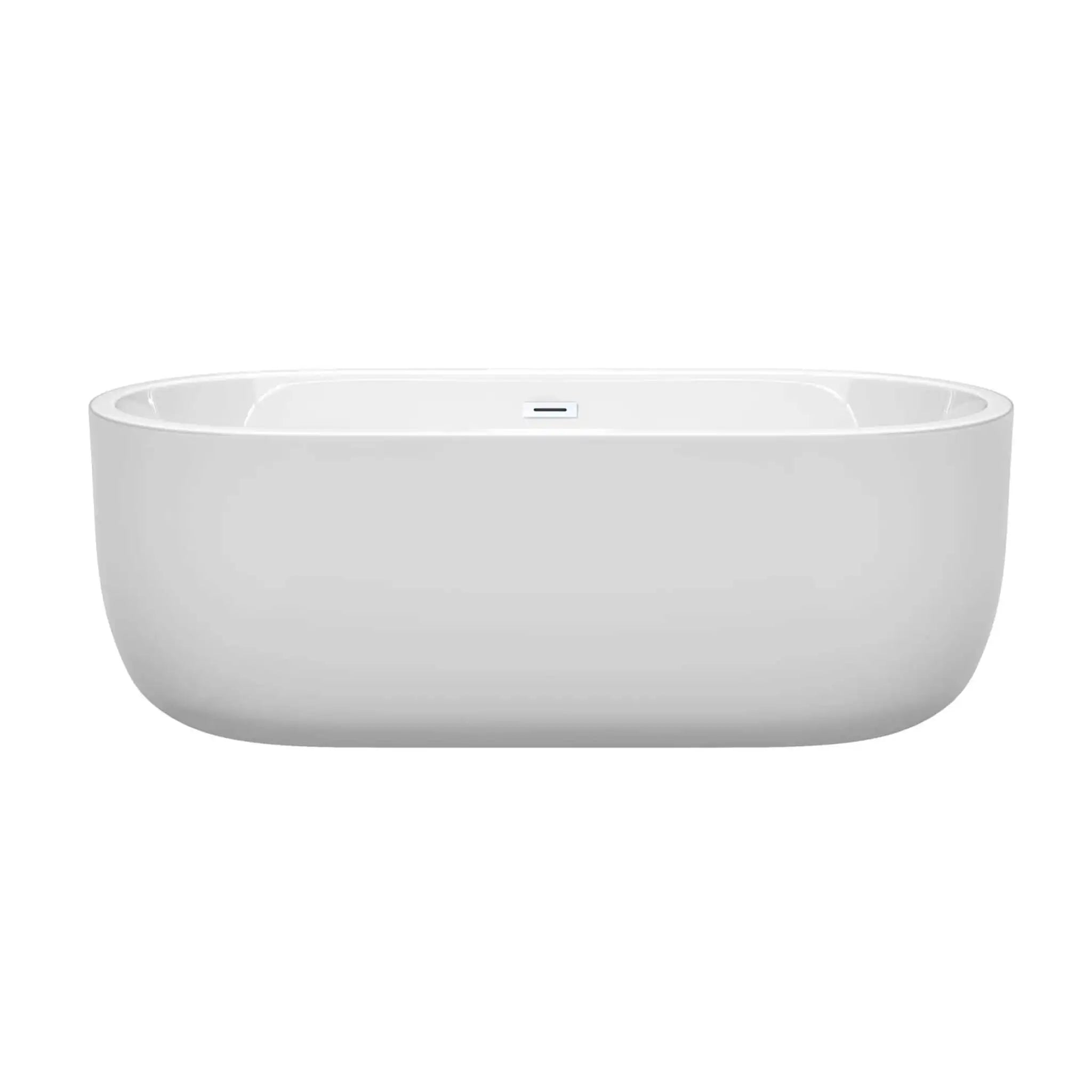 67" White Freestanding Bathtub - Juliette by Wyndham (WCOBT101367SWTRIM) image 2
