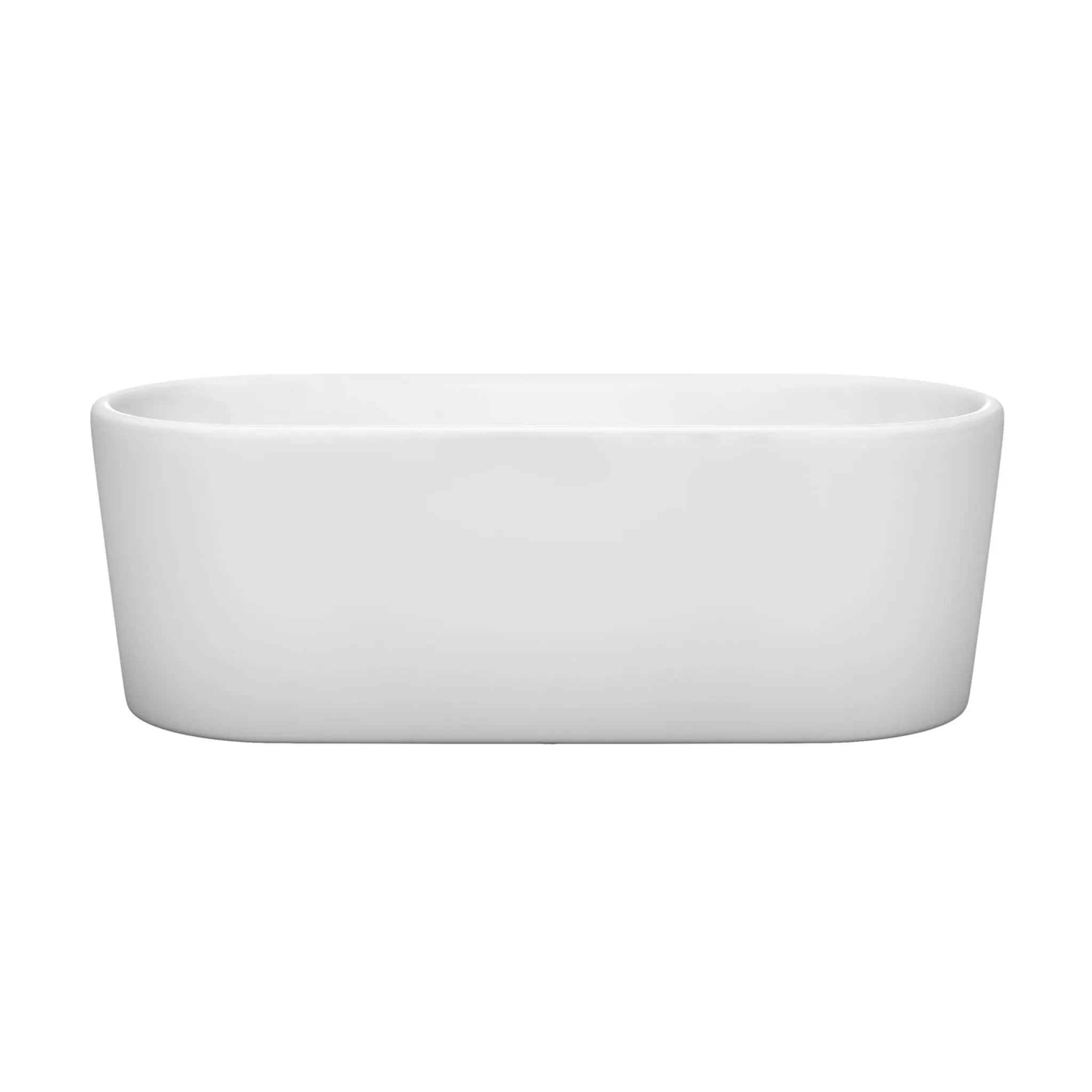 67" White Freestanding Bathtub, Matte Black Trim - Ursula by Wyndham (WCBTK151167MBTRIM) image 2