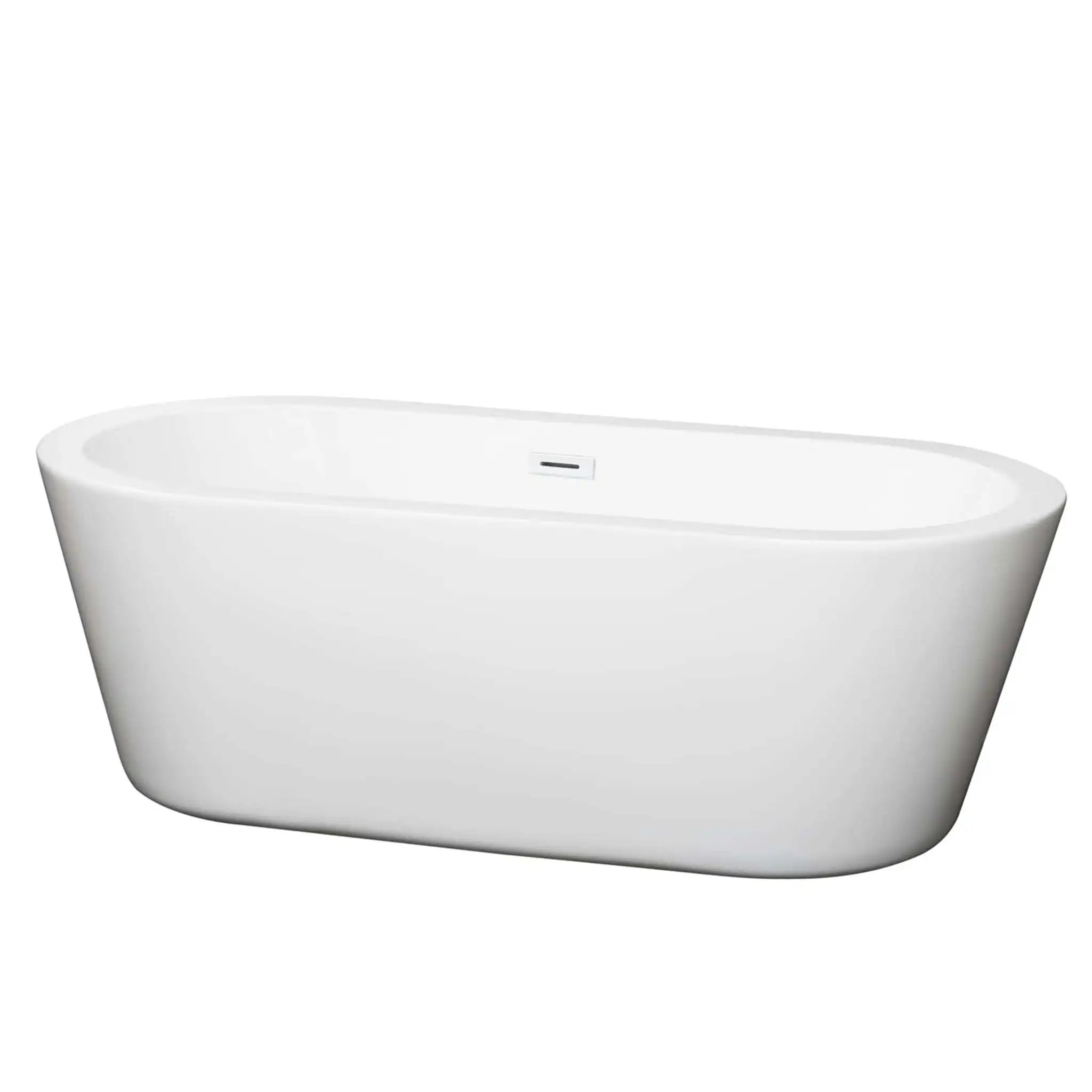 67" White Freestanding Bathtub - Mermaid by Wyndham (WCOBT100367SWTRIM) image