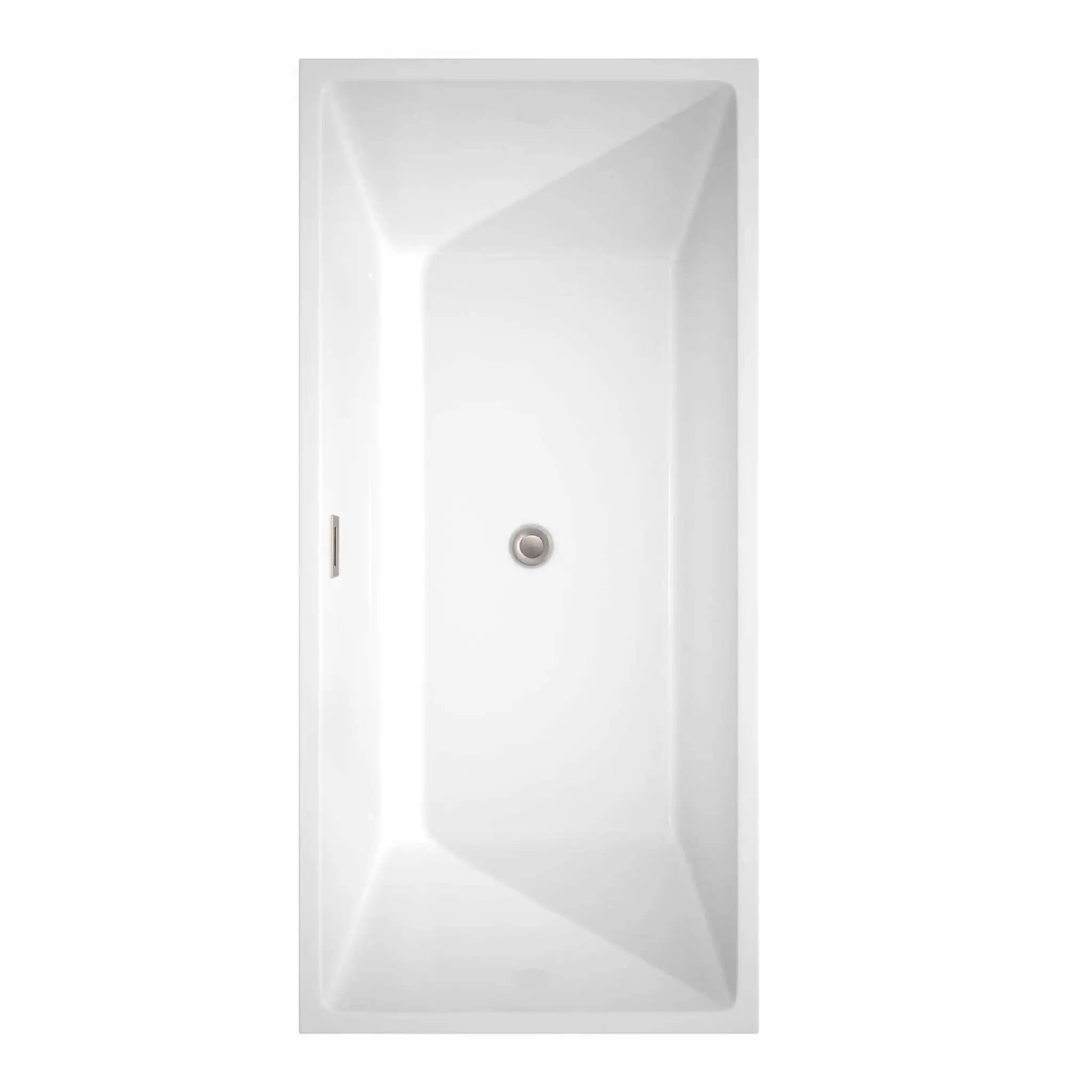 67" White Freestanding Bathtub with Brushed Nickel Faucet - Sara by Wyndham (WCBTK151467ATP11BN) image 3