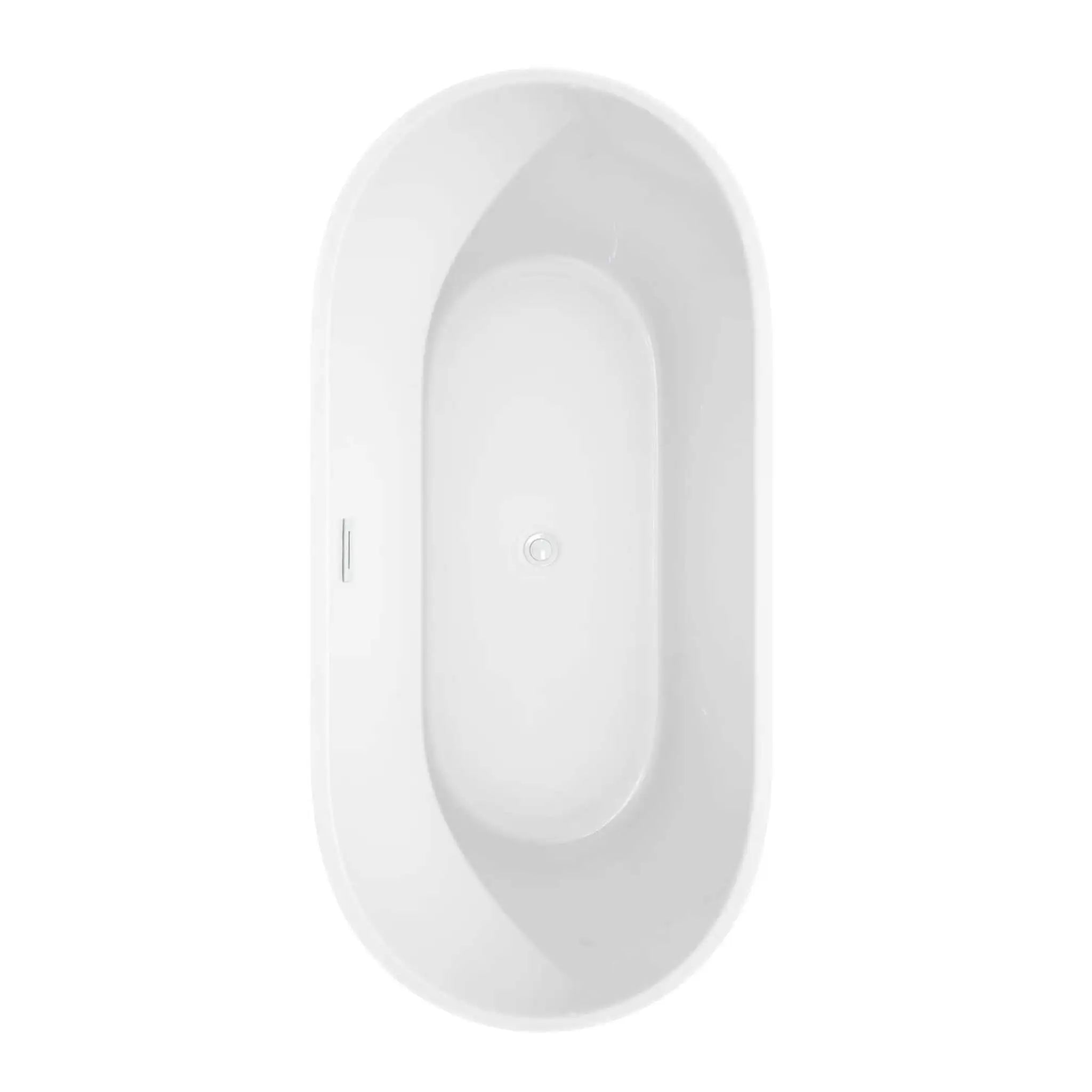 67" White Freestanding Bathtub with Matte Black Faucet - Carissa CD by Wyndham (WCOBT101567SWATPBK) image 3
