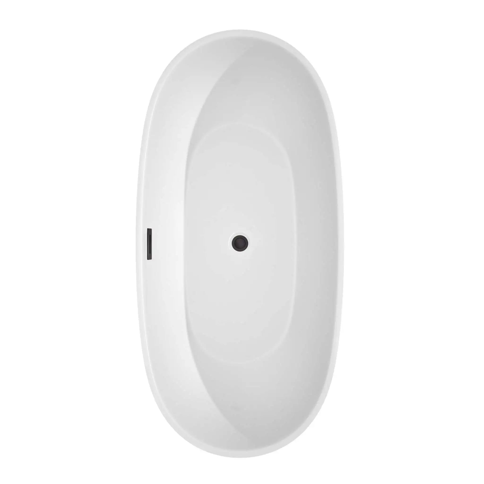 67" White Freestanding Bathtub with Matte Black Faucet - Juno by Wyndham (WCBTK156167MBATPBK) image 4