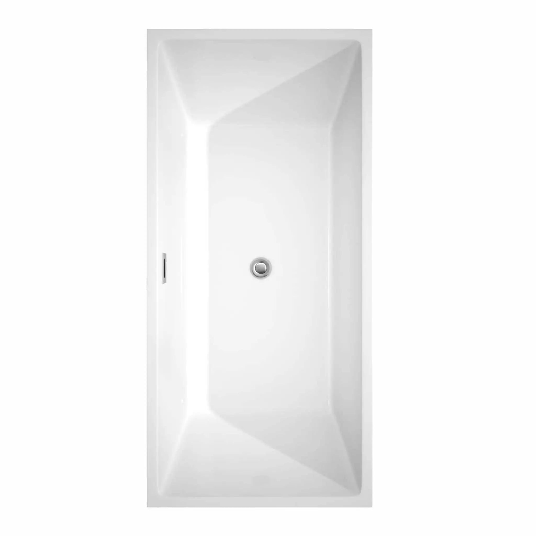 67" White Freestanding Bathtub with Polished Chrome Faucet - Sara by Wyndham (WCBTK151467ATP11PC) image 3
