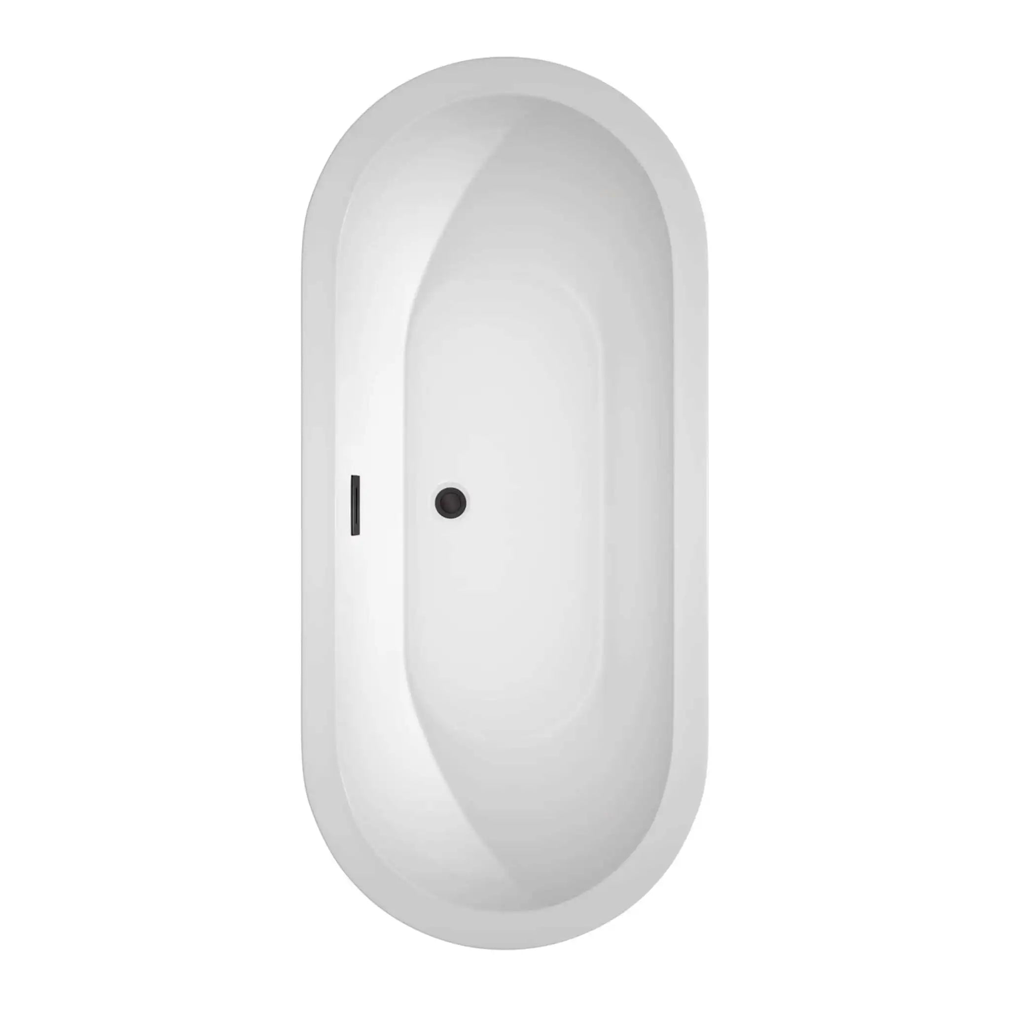 68" White Freestanding Bathtub with Matte Black Faucet - Soho by Wyndham (WCOBT100268MBATPBK) image 4
