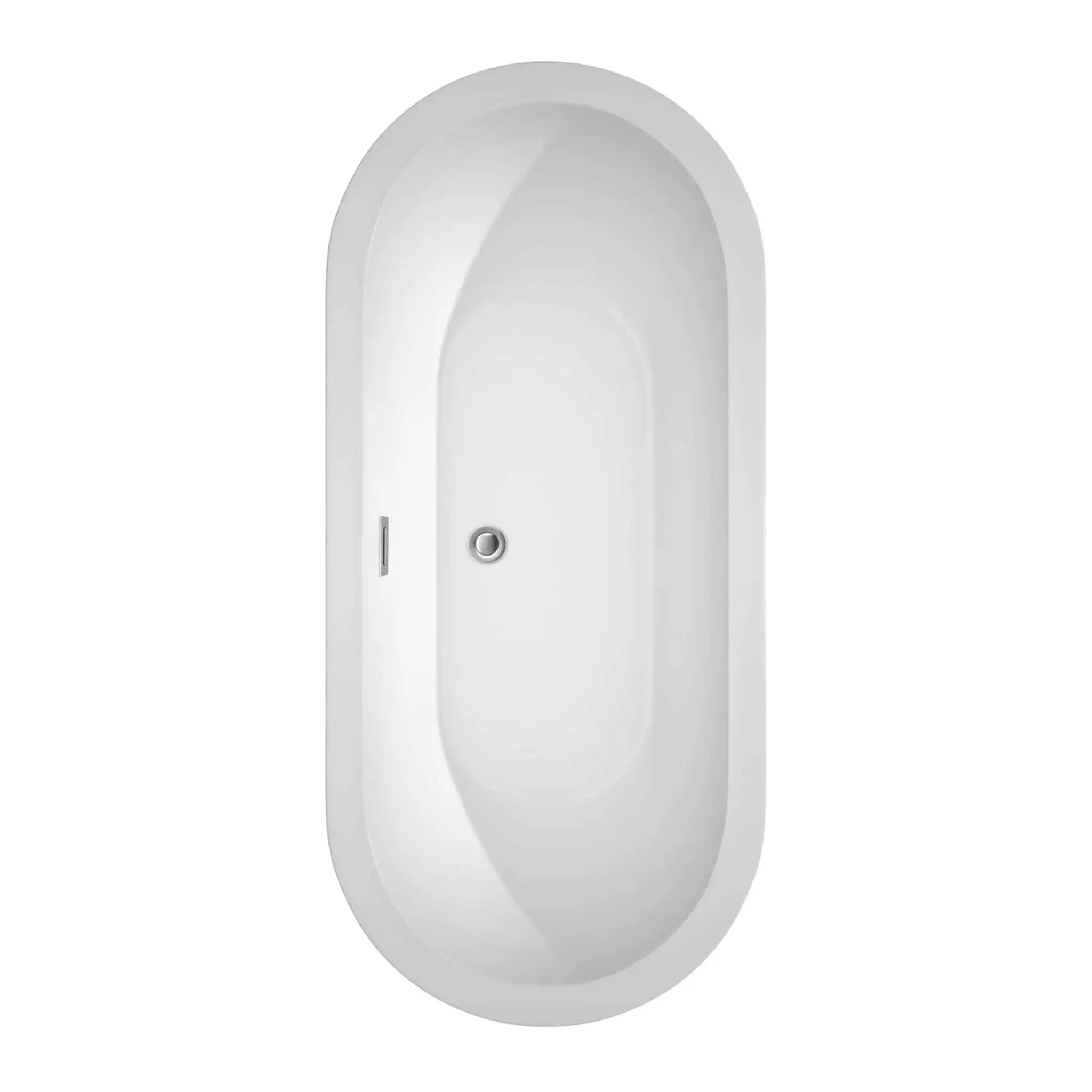 68" White Freestanding Bathtub with Polished Chrome Faucet - Soho by Wyndham (WCOBT100268ATP11PC) image 3