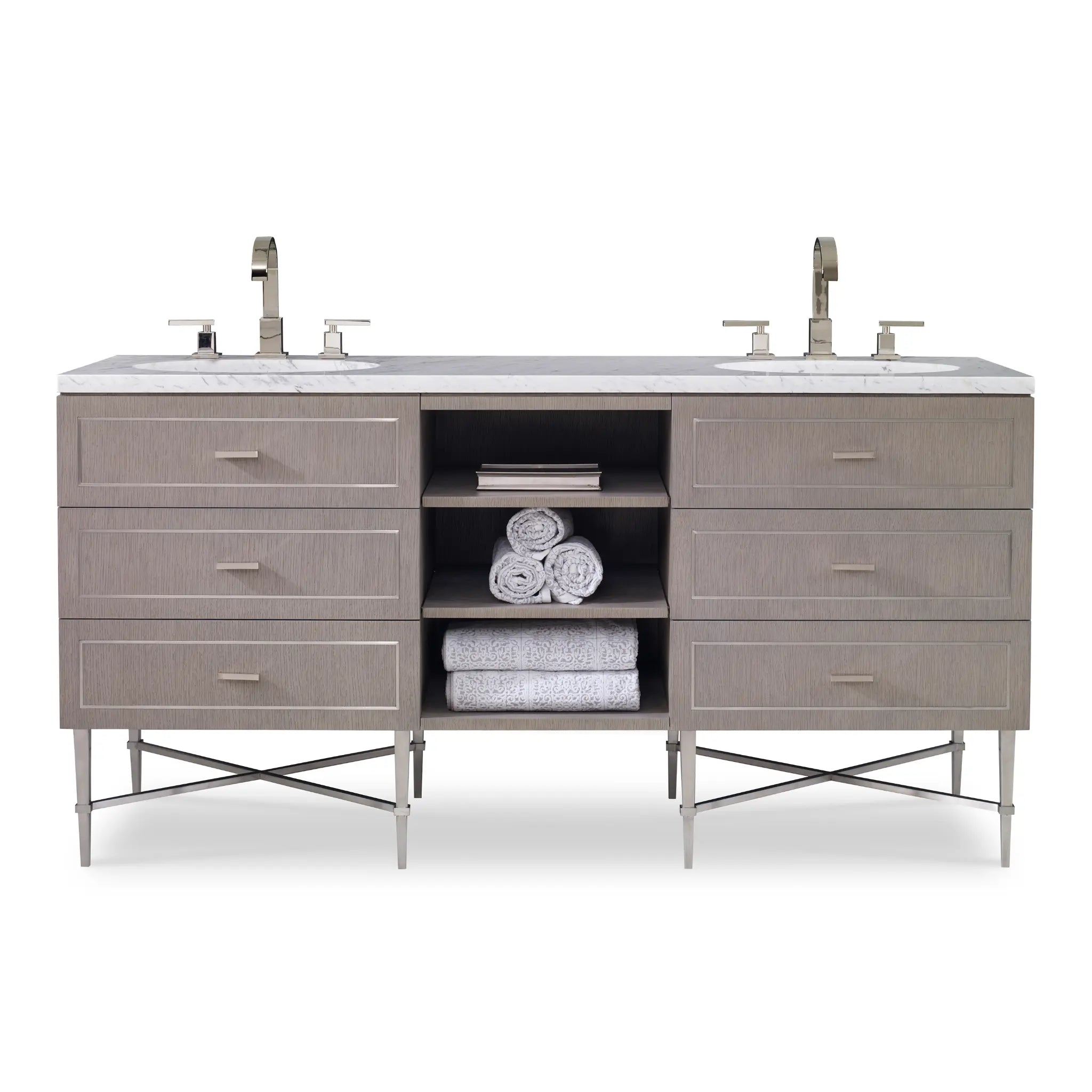 68" Woodbury Sink Chest - Warm Grey by Ambella Home image 4
